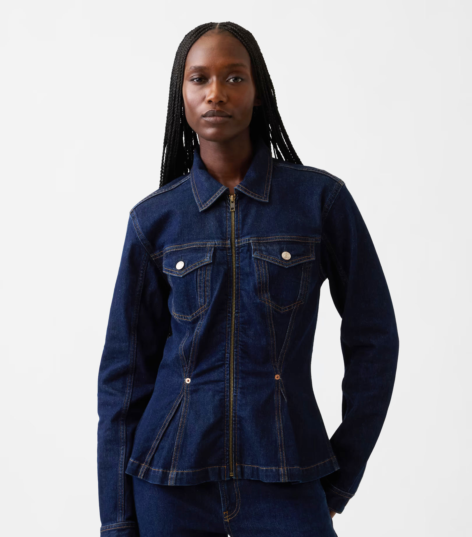 Gap, Denim Zip Peplum Jacket