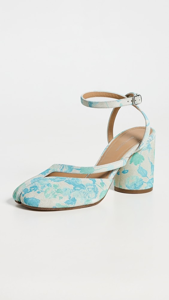 Tabi Sandal Pumps - White/light Blue