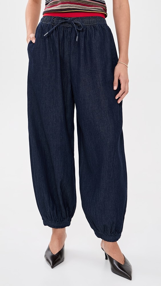 Freya Pull-On Harem Pants - Celeste