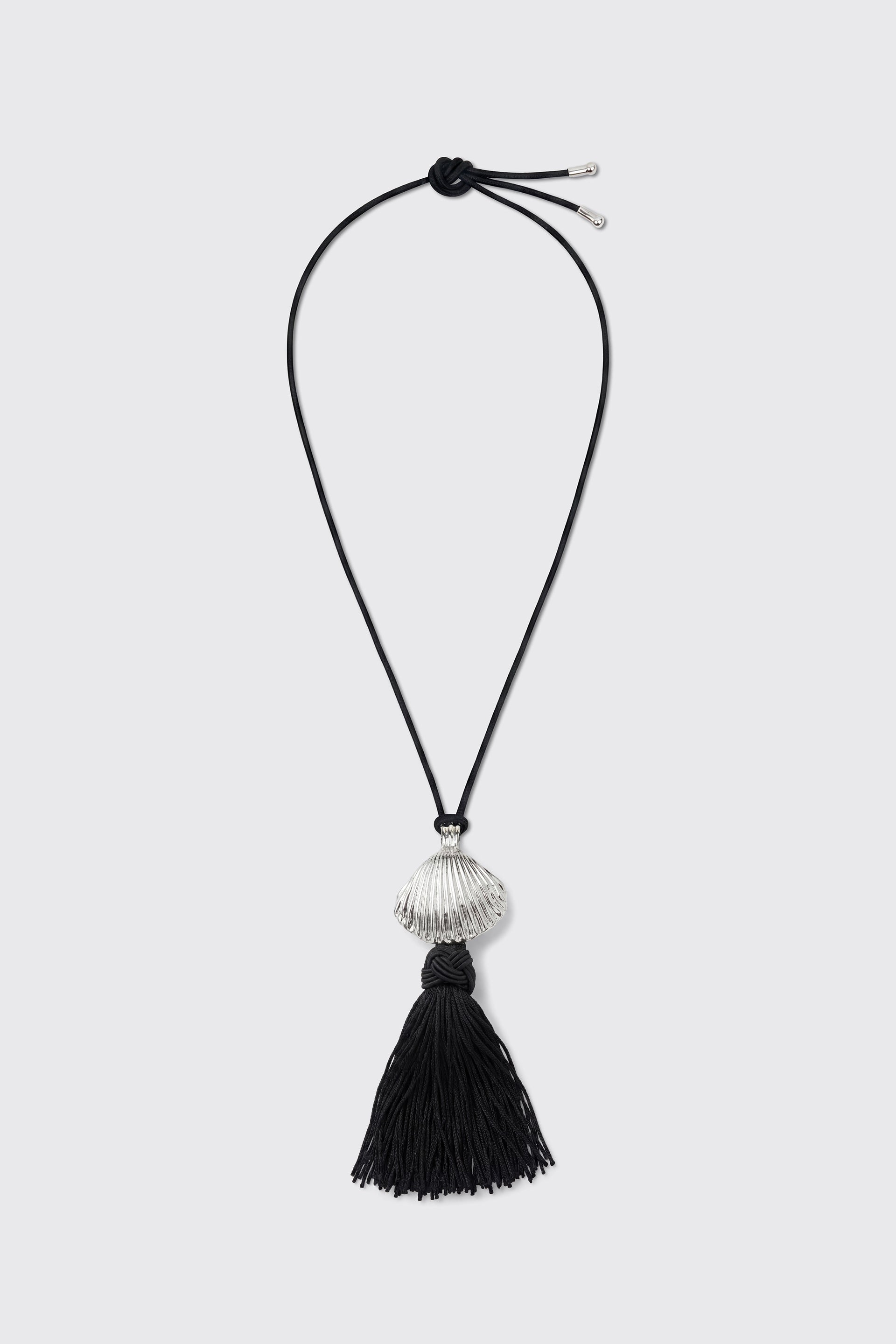 Liana Silver Plated Tassel Necklace in Silver