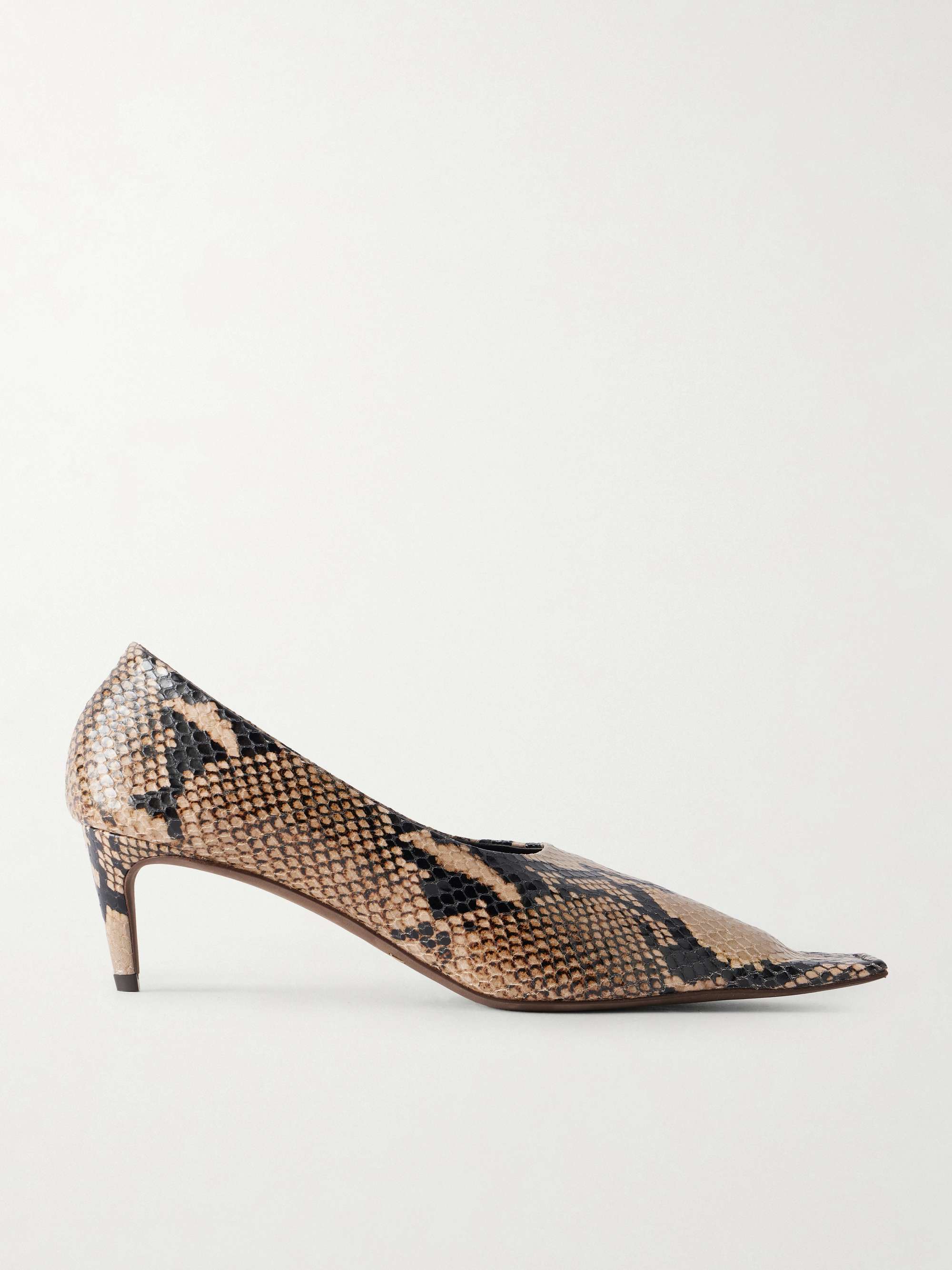 Marlene Snake-Effect Leather Pumps