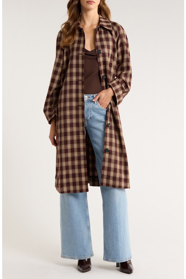Beck Plaid Trench Coat