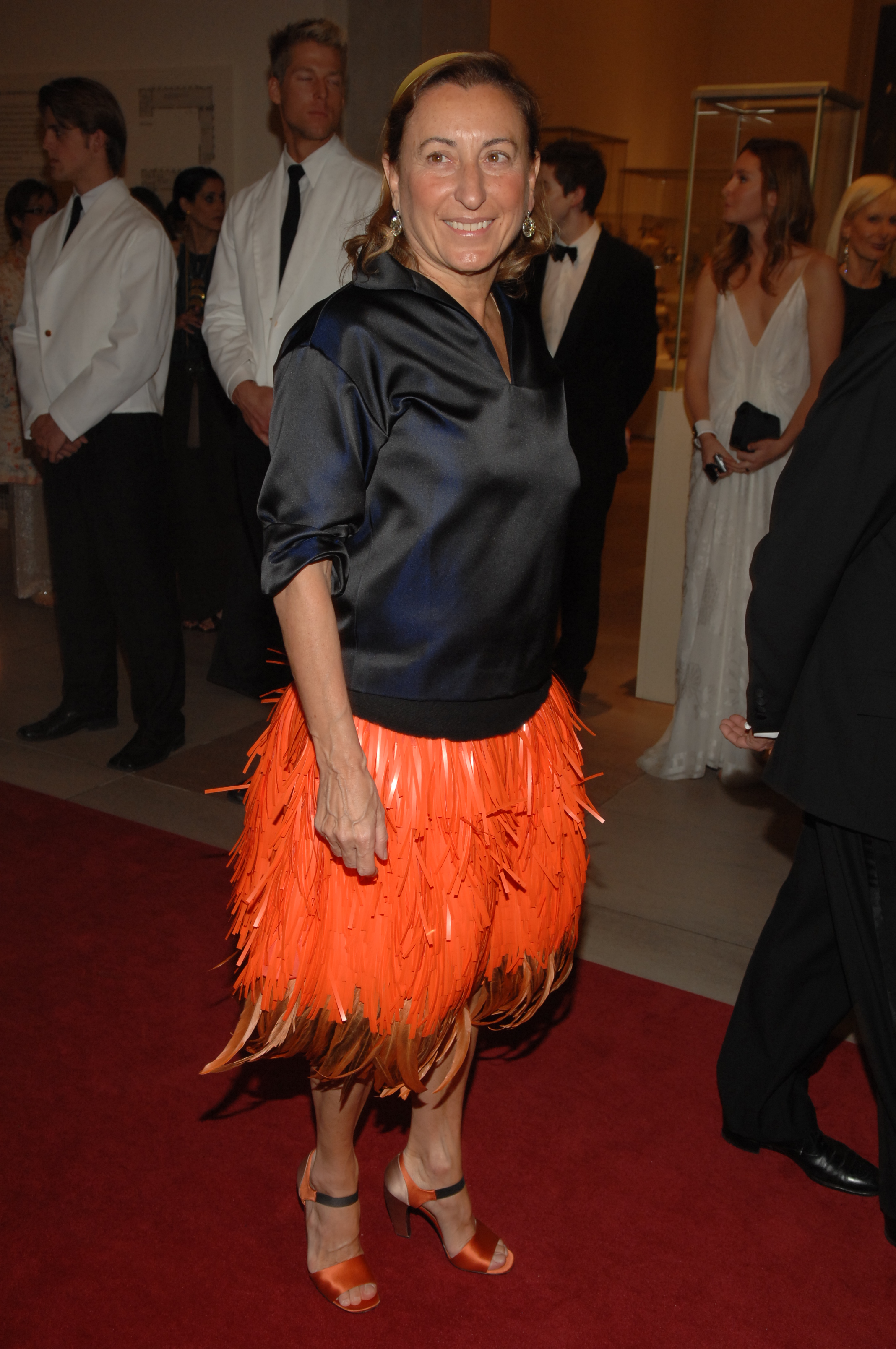 Designer Miuccia Prada attends the Metropolitan Museum of Art annual Costume Institute gala in New York City. Prada wears her own design. (Photo by Fairchild Archive/Penske Media via Getty Images)