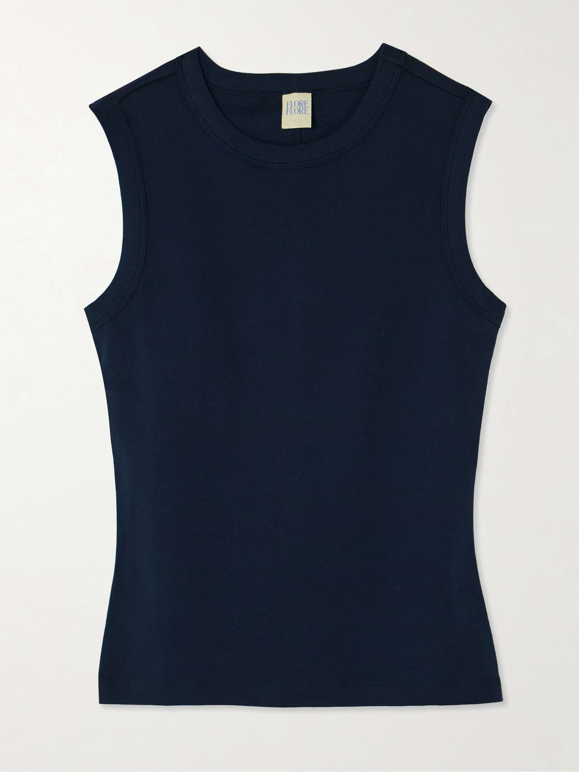 Esm&eacute; Ribbed Organic Cotton-Jersey Tank