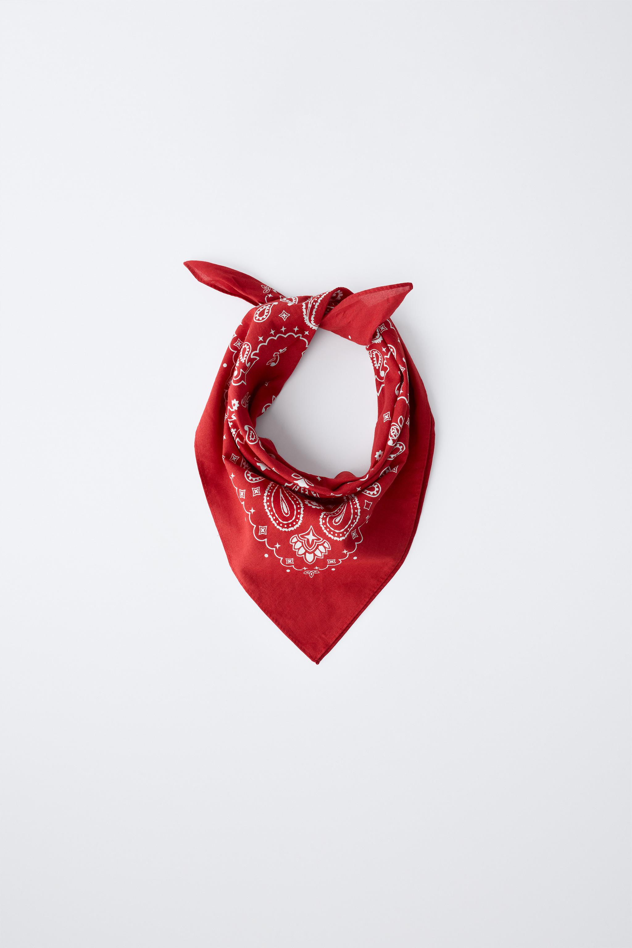 Paisley Print Bandana - Red - 6-14 Years (45,7-64,6 Inches)