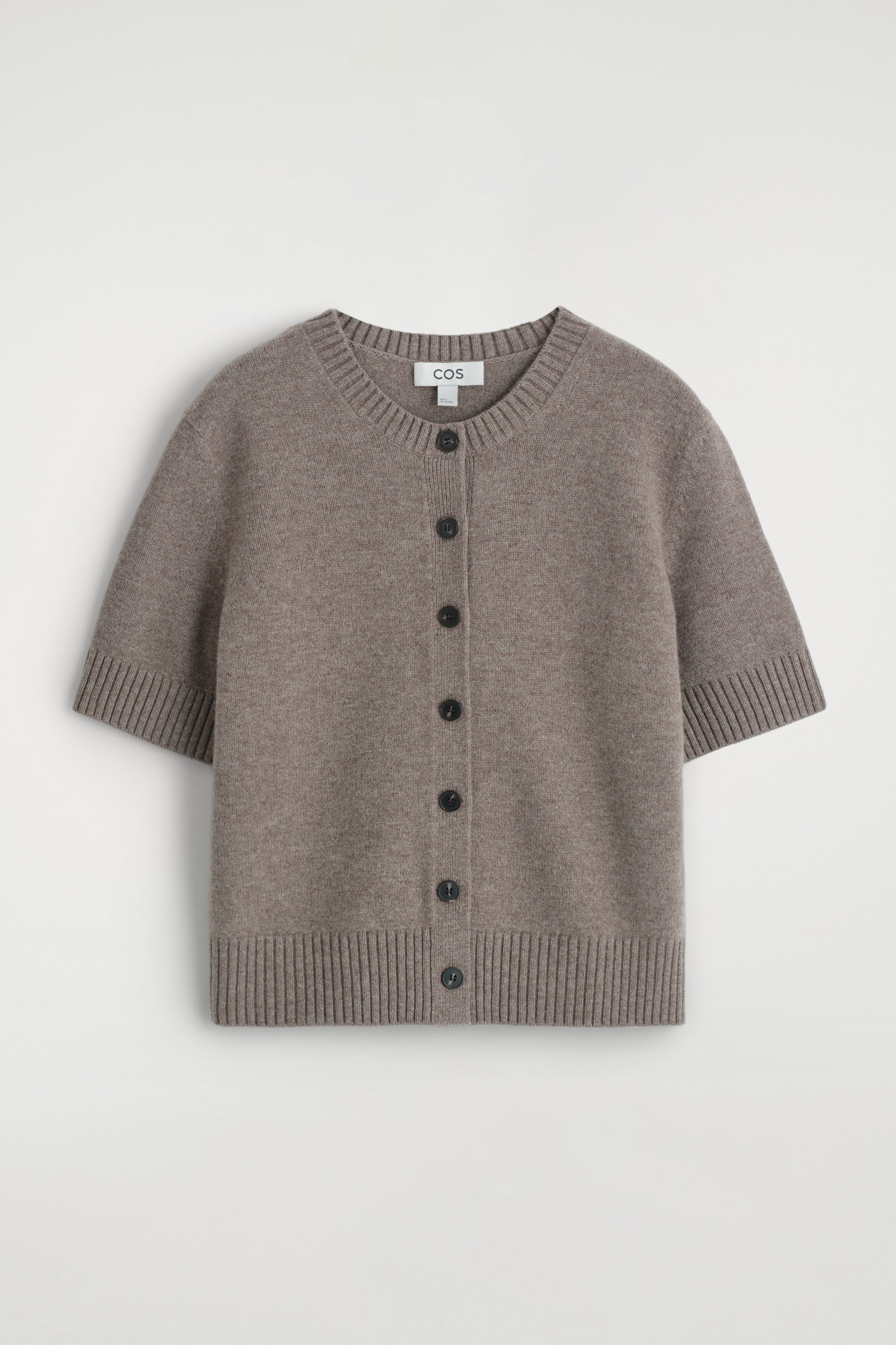 Merino Wool Short-Sleeved Cardigan