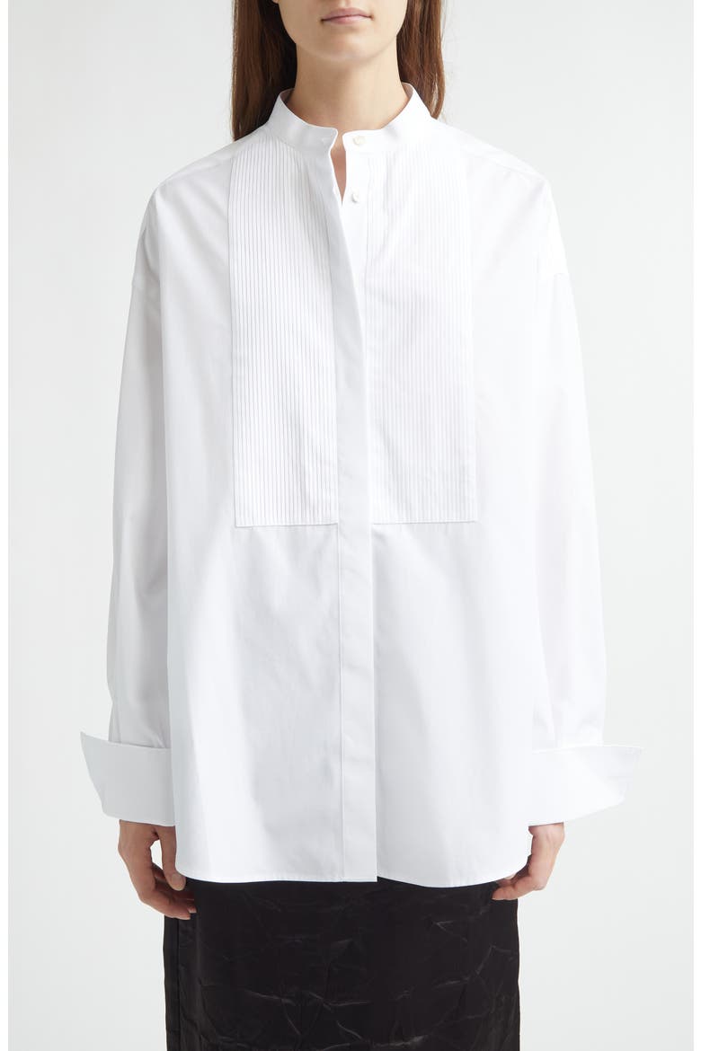 Tux Oversize Cotton Poplin Tuxedo Shirt