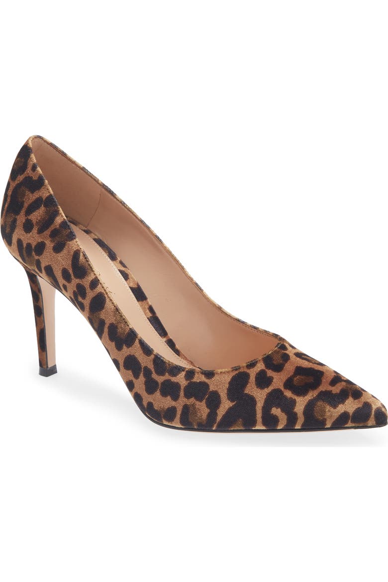 Leopard Print Velvet Pump