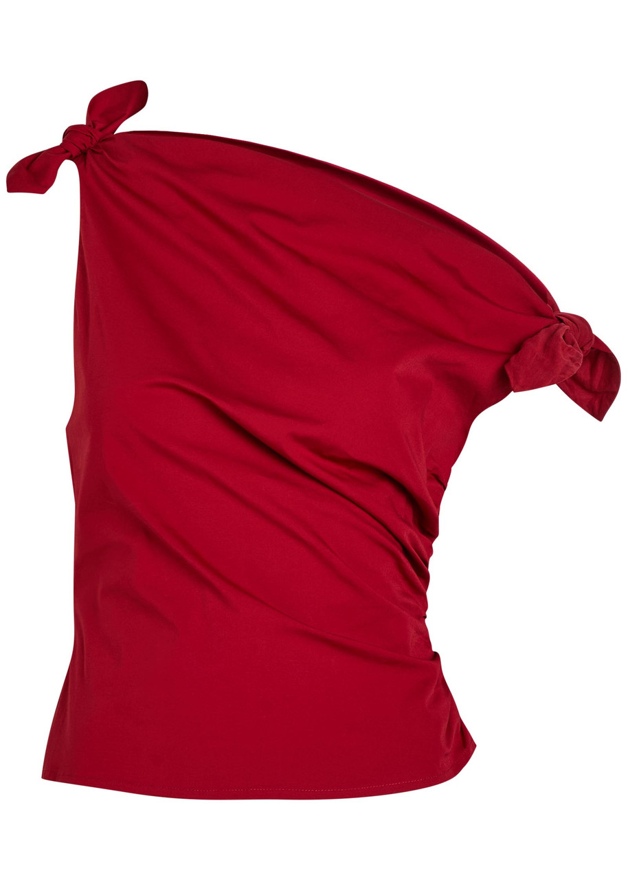 Bellaria Ruched Stretch-Cotton Top