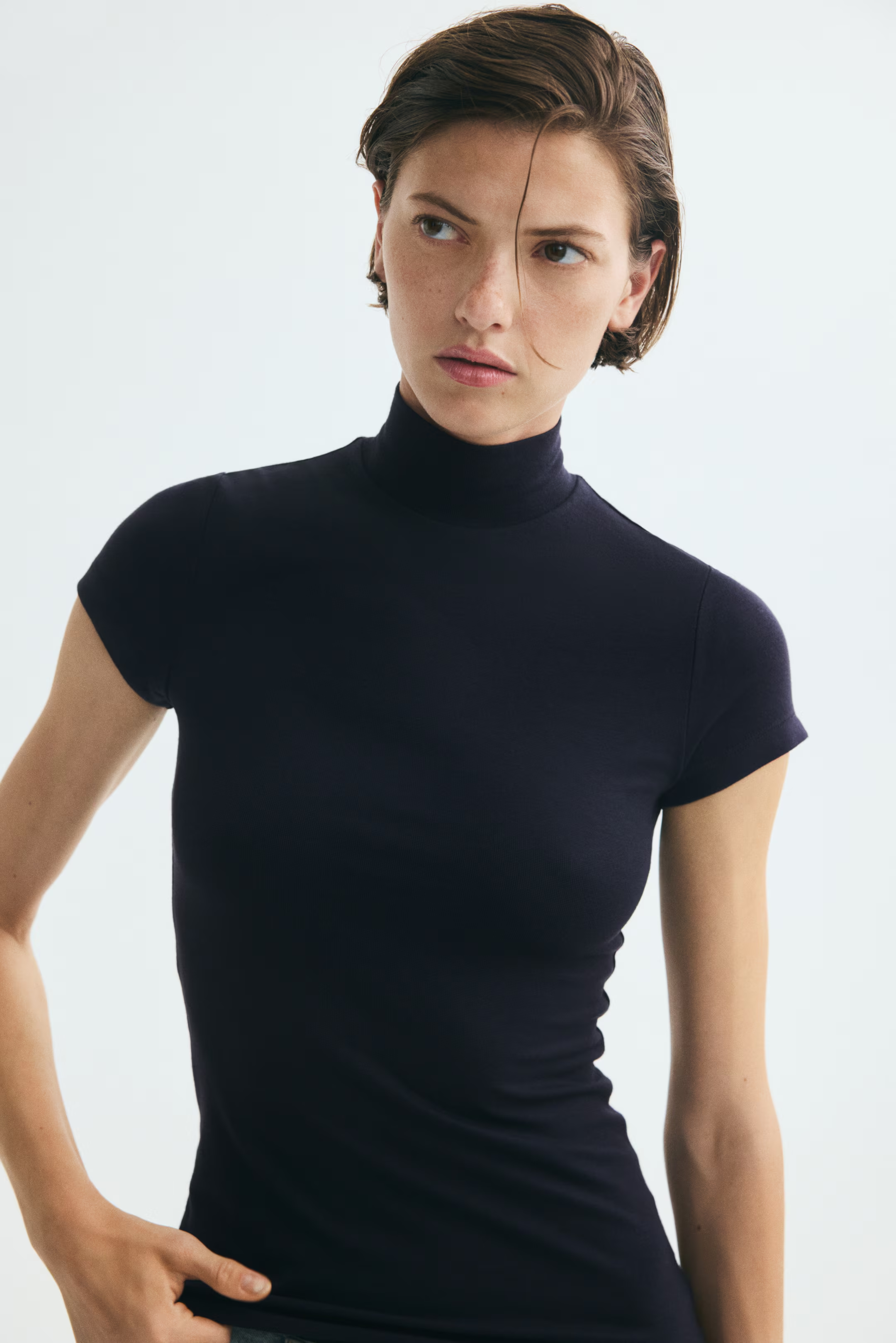 H&M, Turtleneck Viscose Top