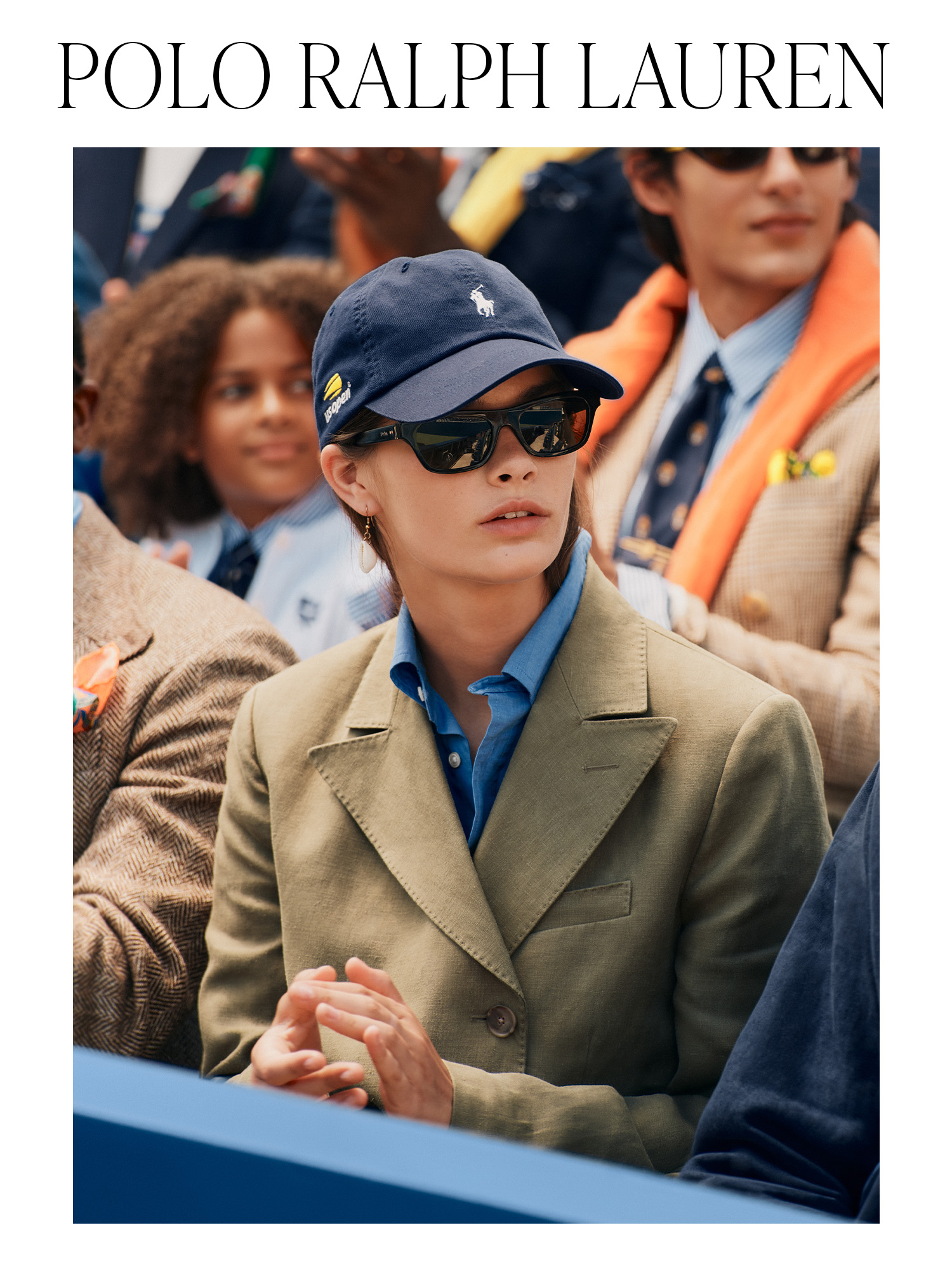 Model in Ralph Lauren's US Open campaign and collection for 2026.