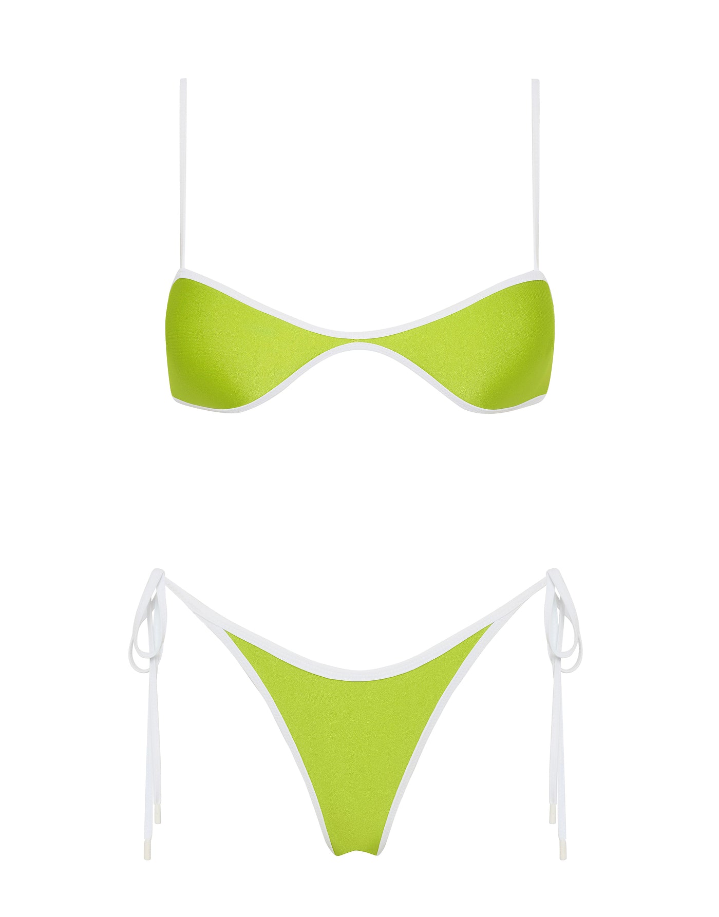 Este - Lime Neoprene Scoop Bikini Set | Triangl