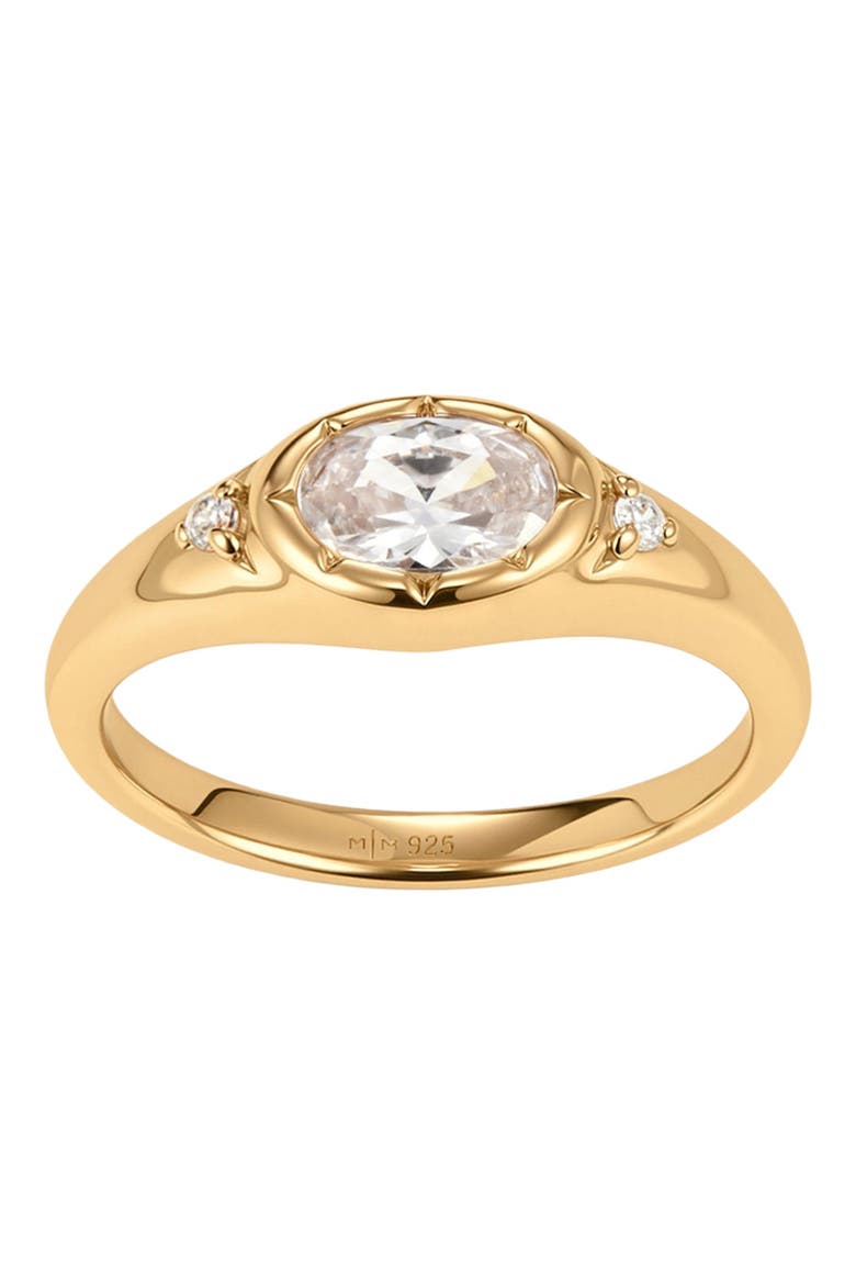 Oval Birthstone Signet Ring