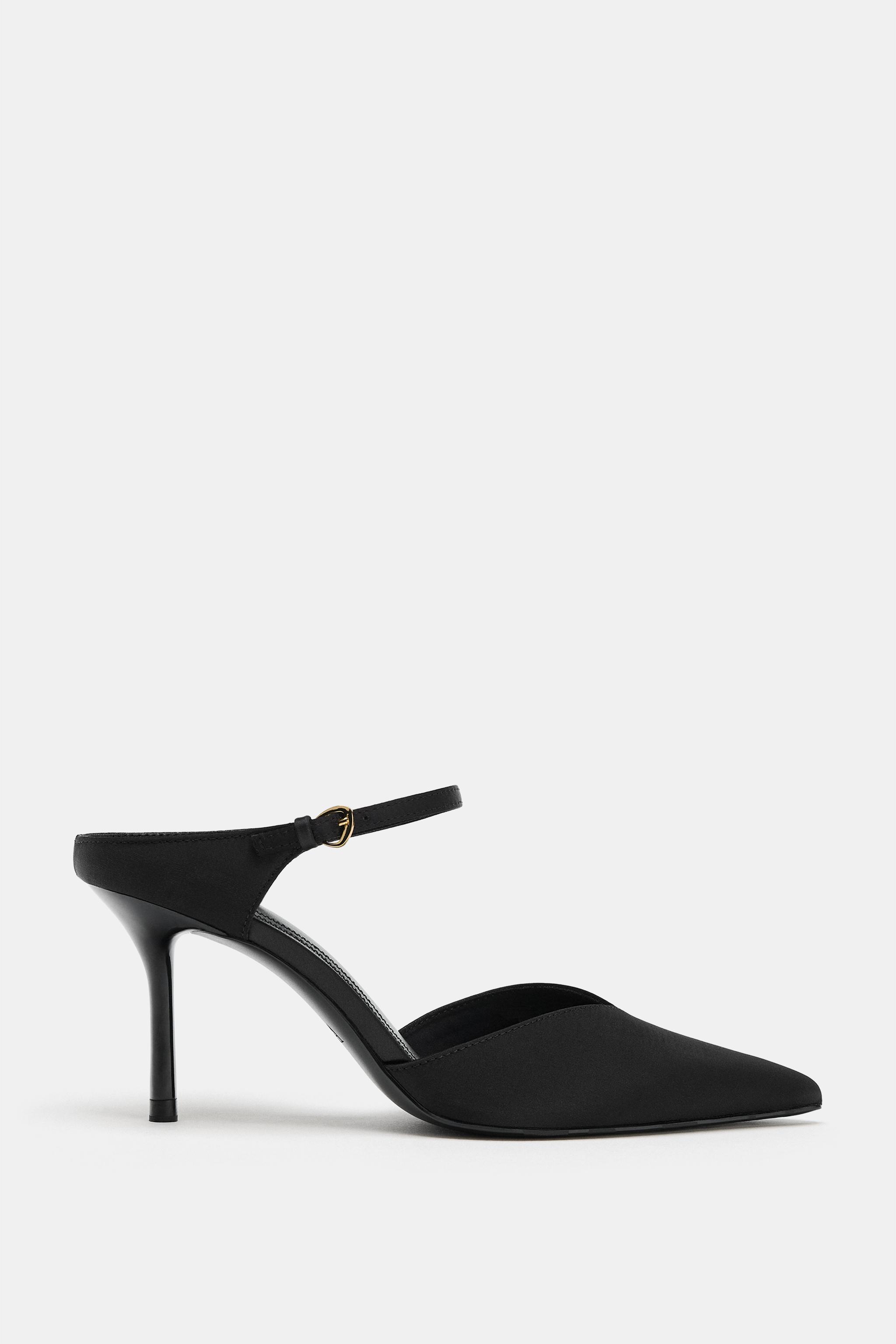 Buckle Detail Heels - Black - 5