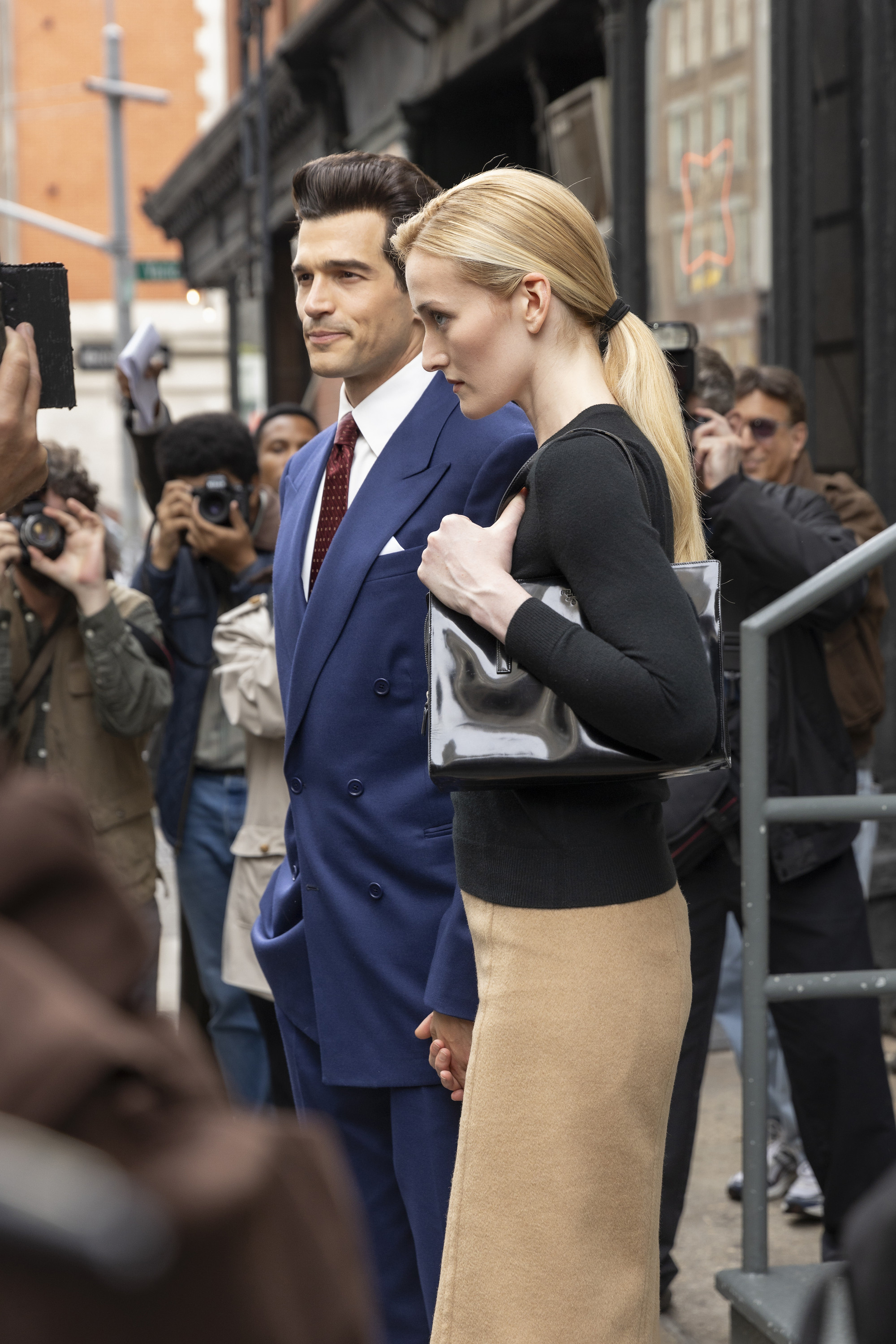 Sarah Pidgeon and Paul Anthony Kelly as John F. Kennedy Jr. and Carolyn Bessette in Love Story.