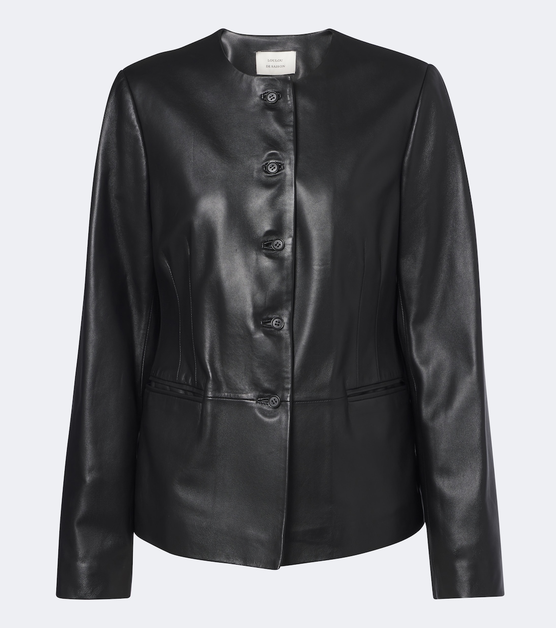 Adea Leather Jacket in Black - Loulou De Saison