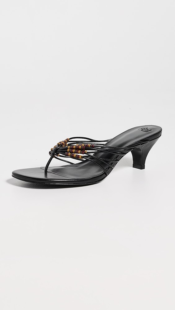 Jessica Heeled Sandals - Black Leather