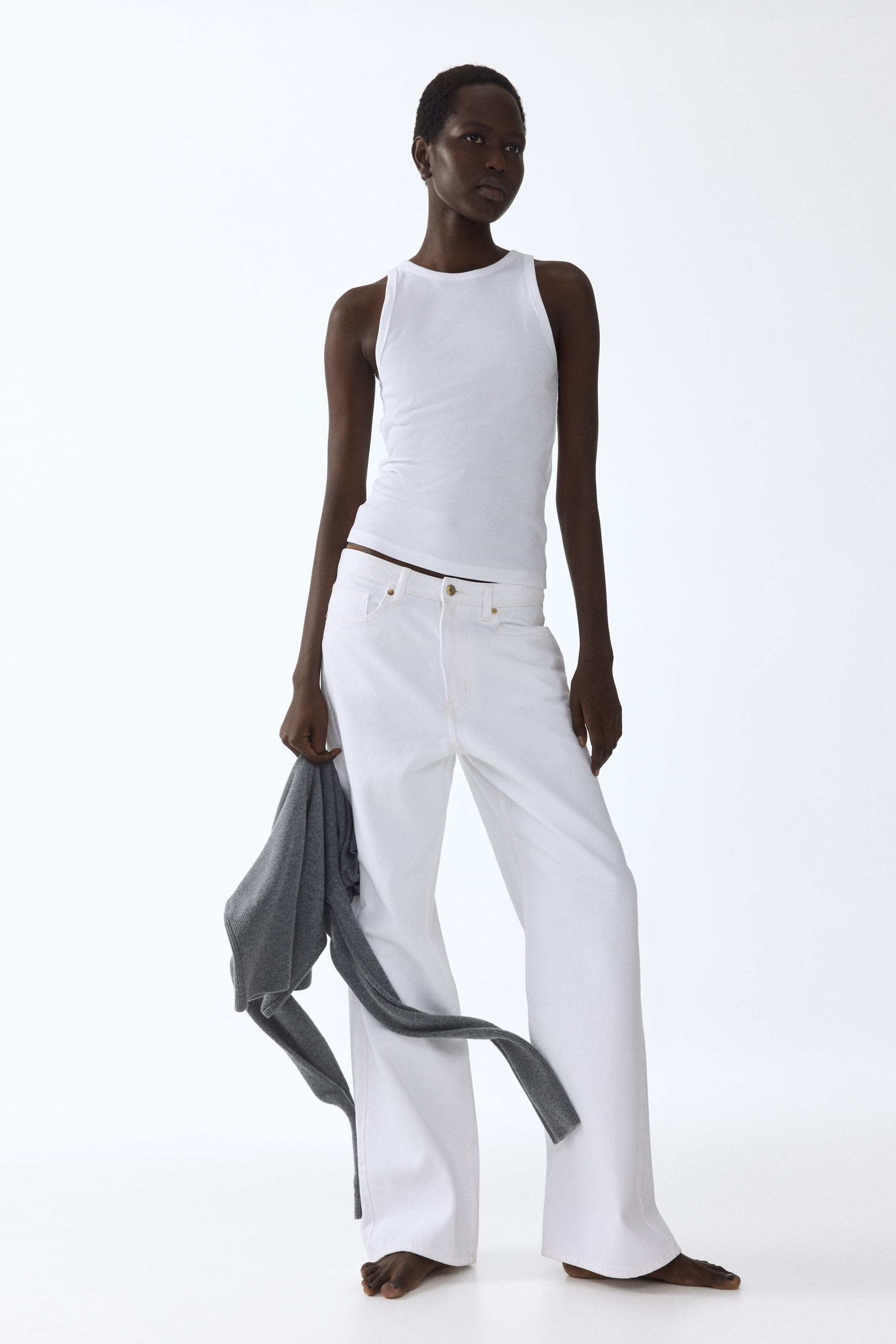 Ribbed Cotton Vest Top