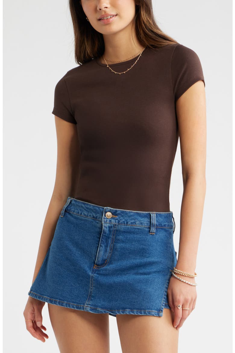 Stretch Cotton Blend Baby Tee