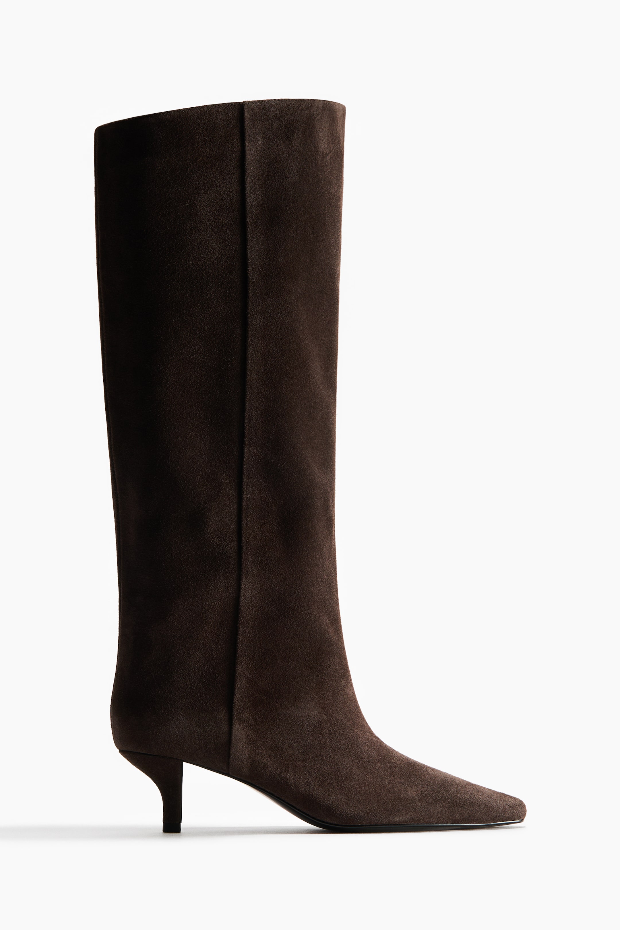 Knee-High Split Suede Boots