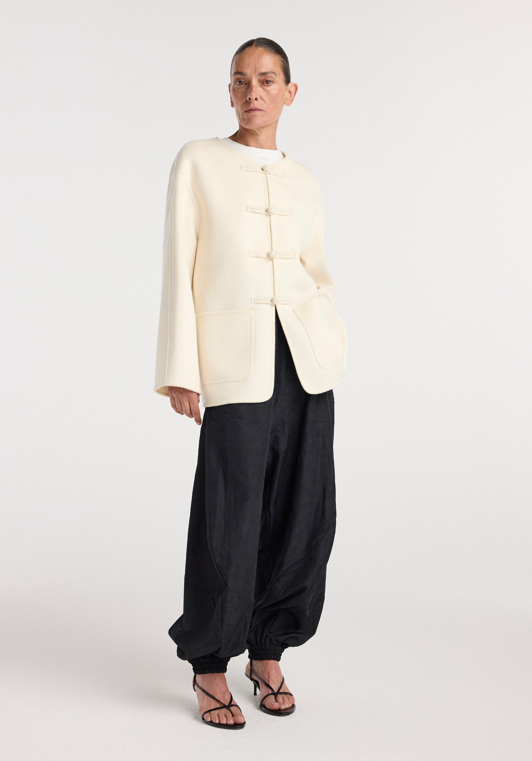 Double-Faced Wool Pankou Jacket | Off White