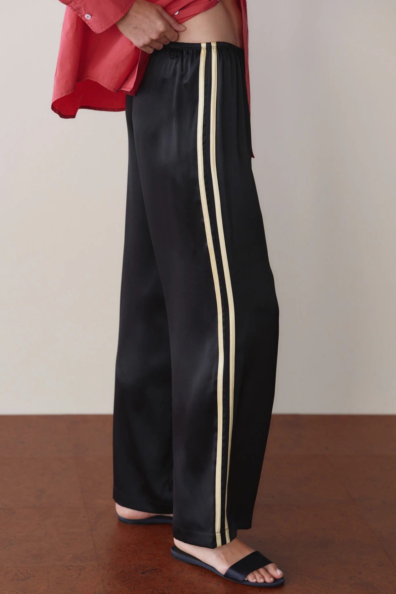 Donni., The Silk Stripe Simple Pant