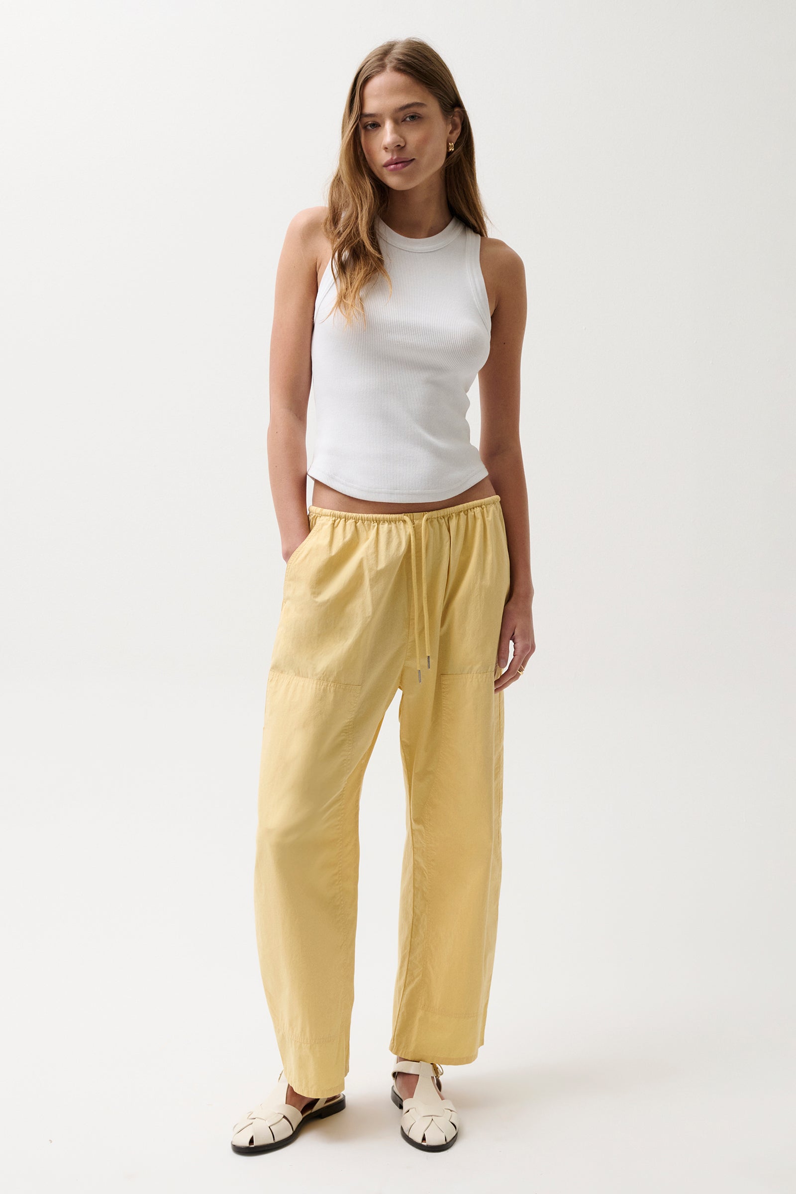 Theo Poplin Pant - Light Turmeric - P00116021-Wr-Ltumr / Light Tumeric / Xs