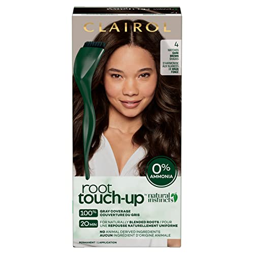 Clairol Root Touch-Up Natural Instincts Permanent Hair Dye, 4 Dark Brown