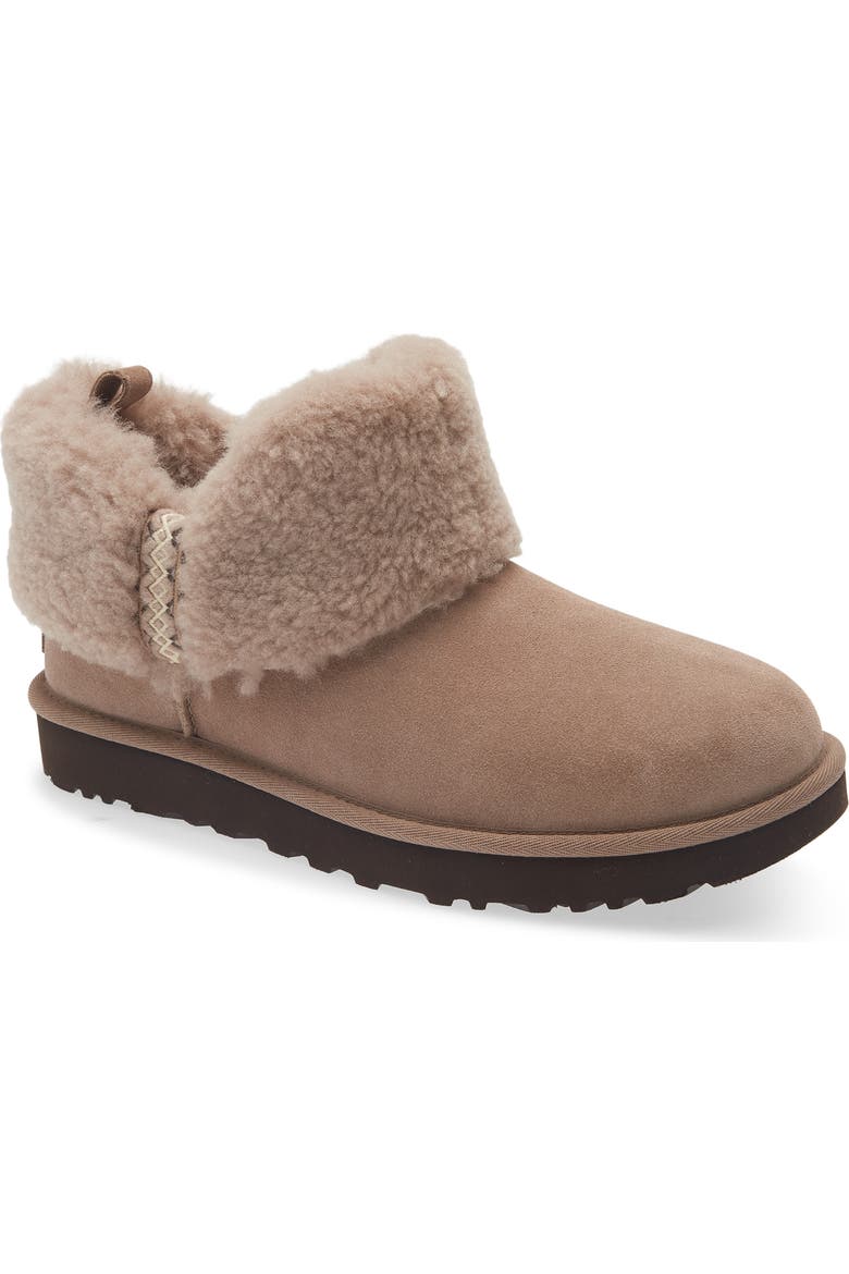 Ultra Mini Braid Genuine Shearling Bootie