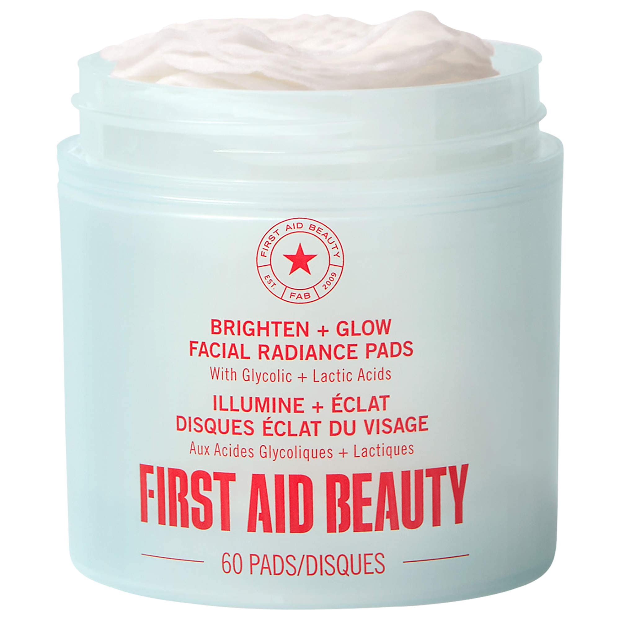 Brighten + Glow Facial Radiance Pads With Glycolic + Lactic Acids