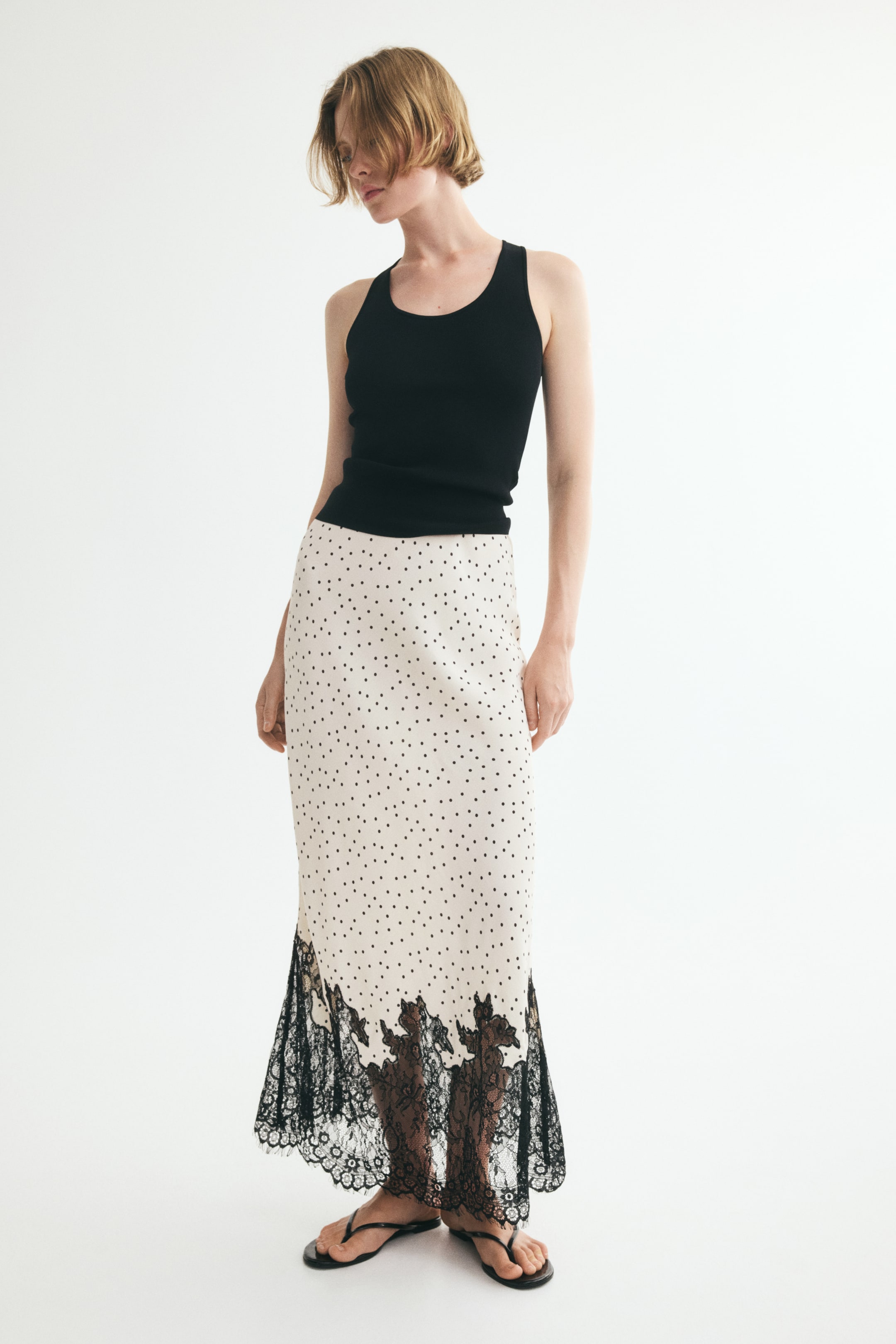 Lace-Trimmed Skirt