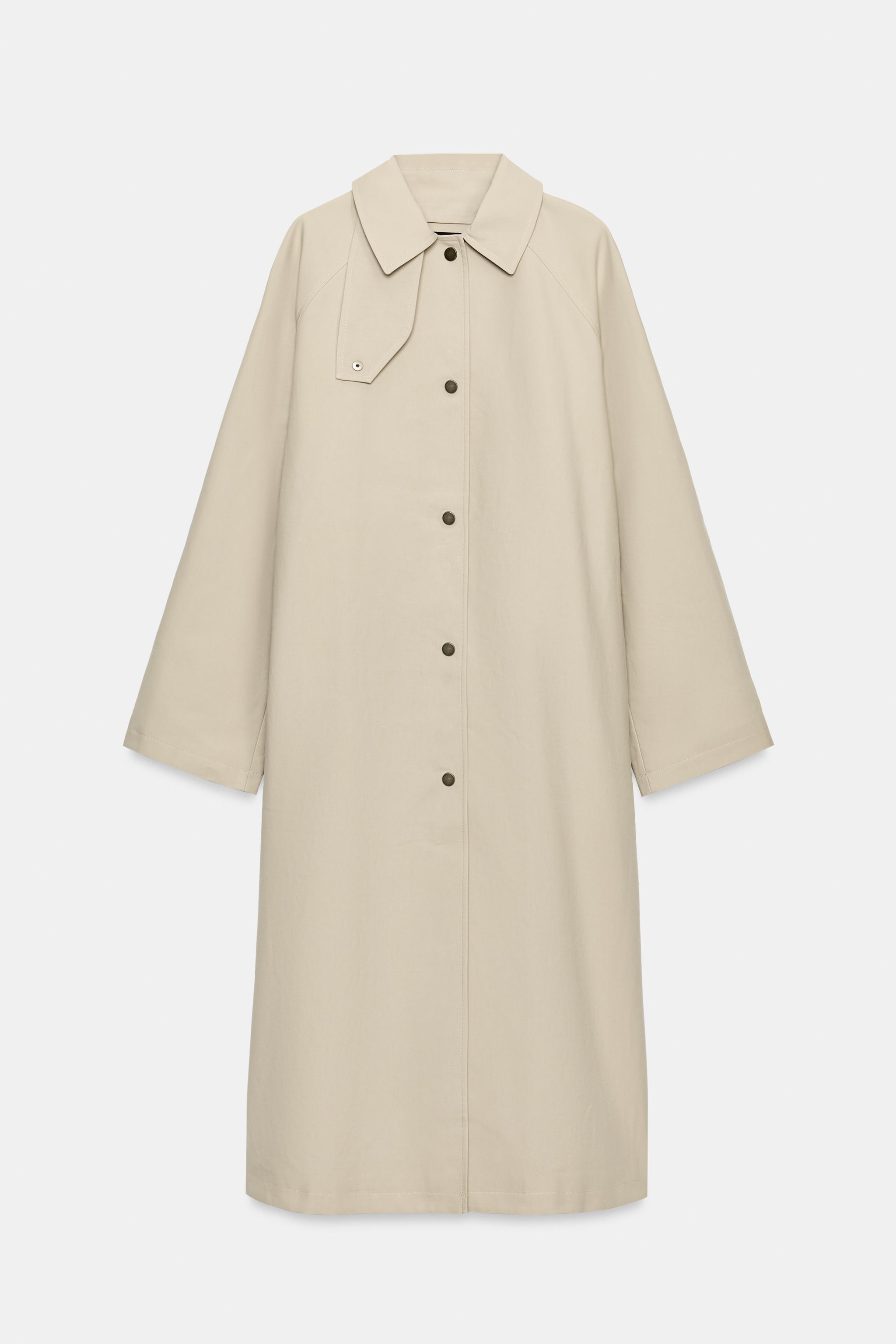 Zw Collection Cape Trench Coat - Beige - Xs
