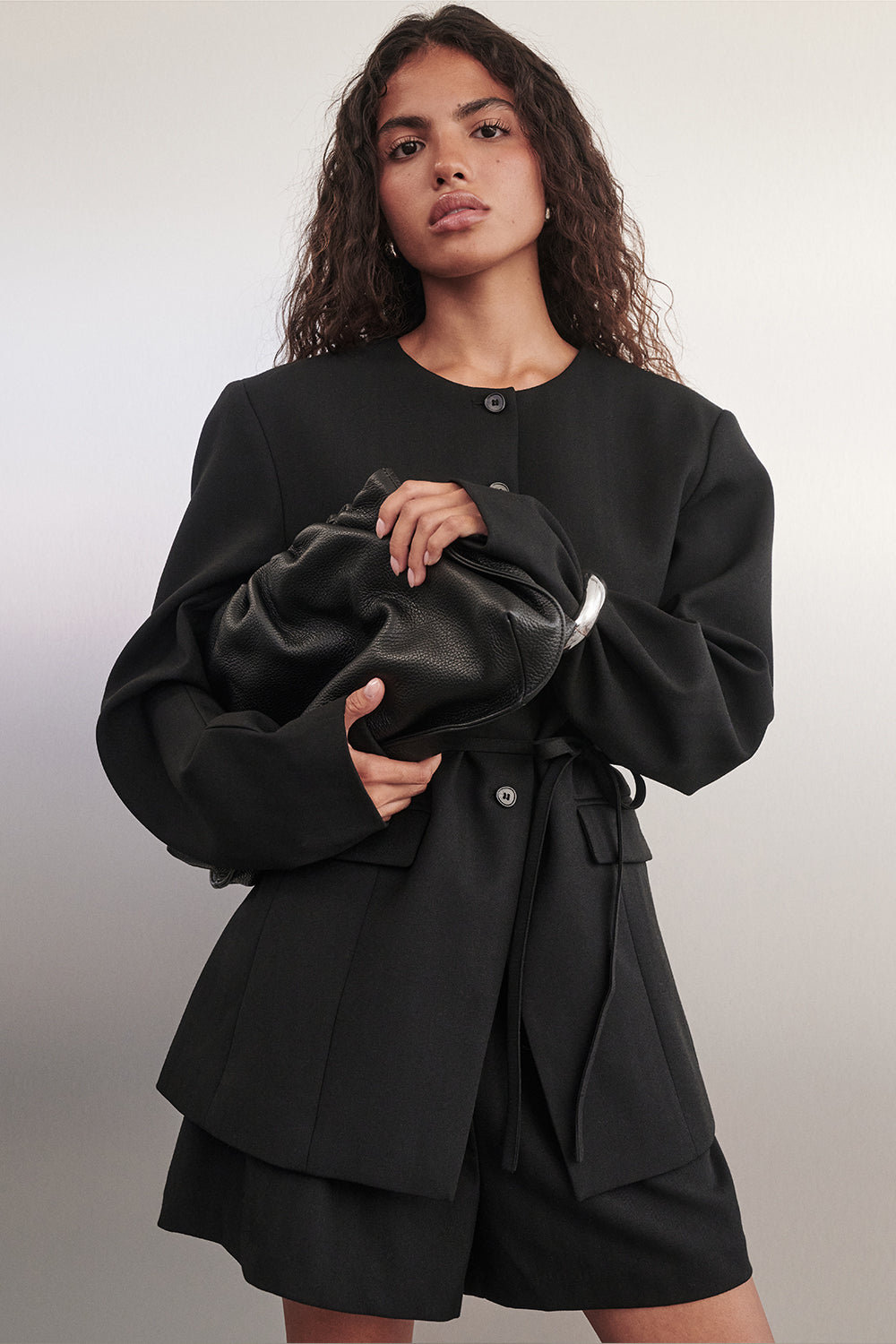Cyrus Black Collarless Blazer - 0 / Black