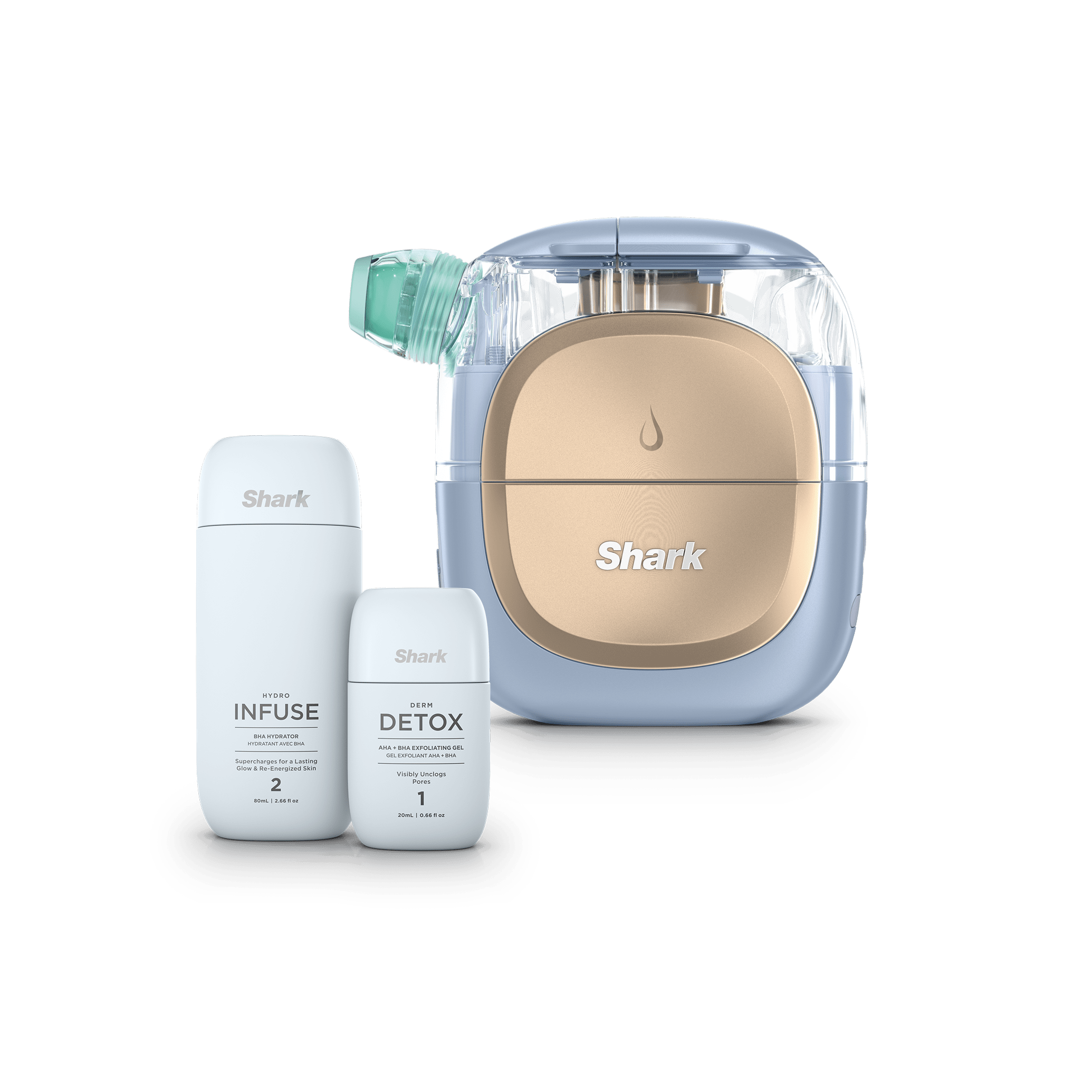 Shark&trade; Facialpro&trade; Glow at Home Hydrating Facial System in Blue