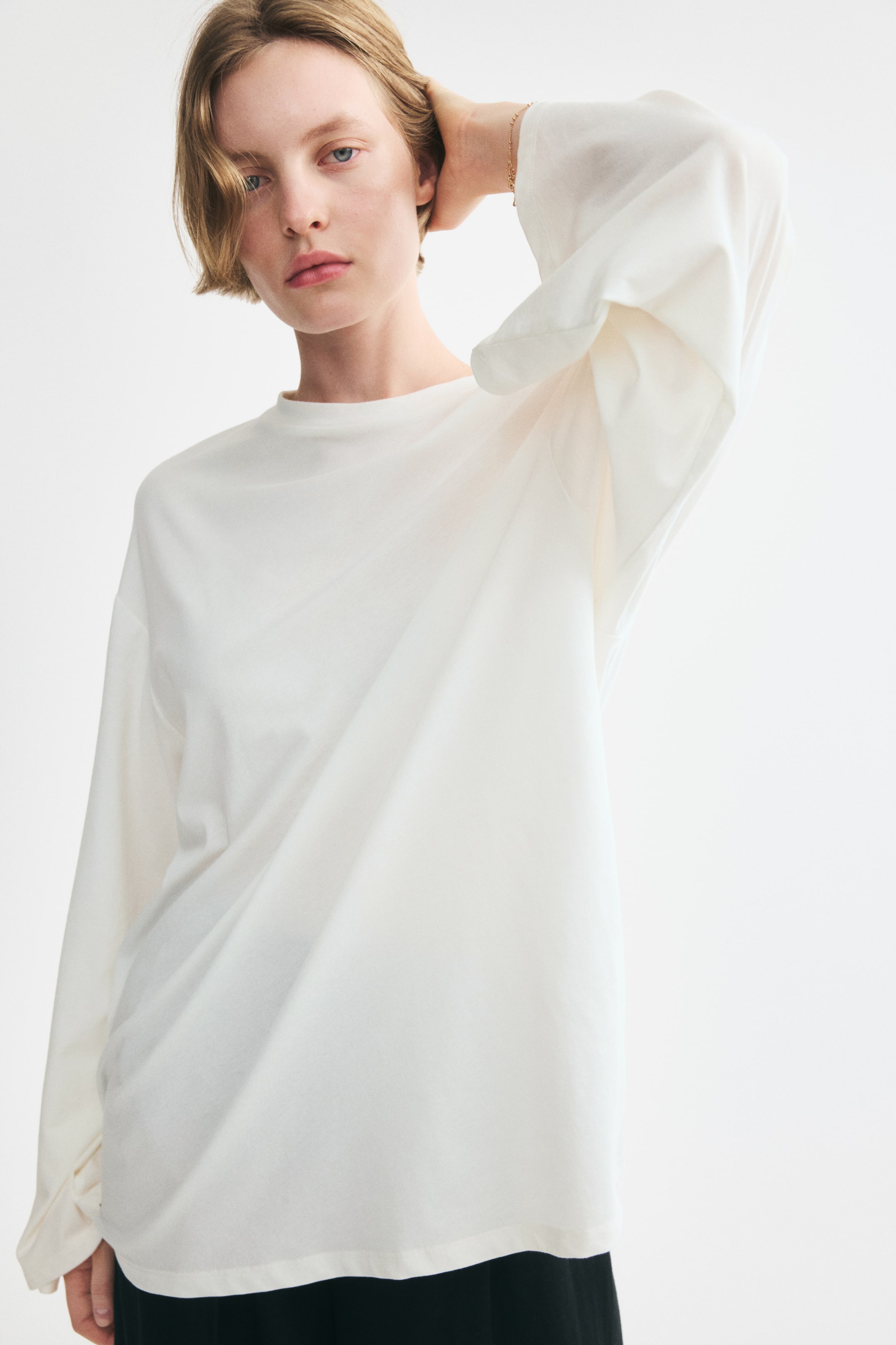 Long-Sleeved Cotton Top