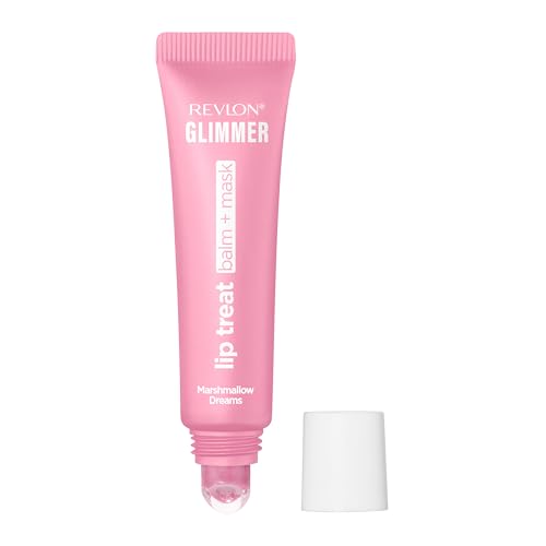 Revlon Glimmer Lip Treat Balm + Mask, 002 Marshmallow Dreams, 0.4 Fl Oz