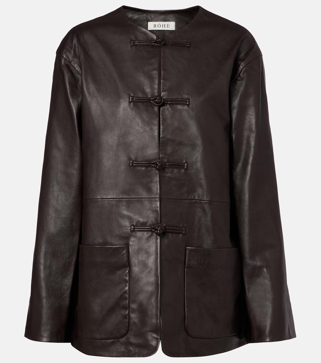 Marie Leather Jacket in Brown - Rohe