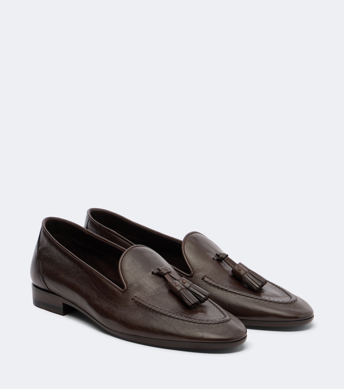 Caden Leather Loafers in Brown - the Row