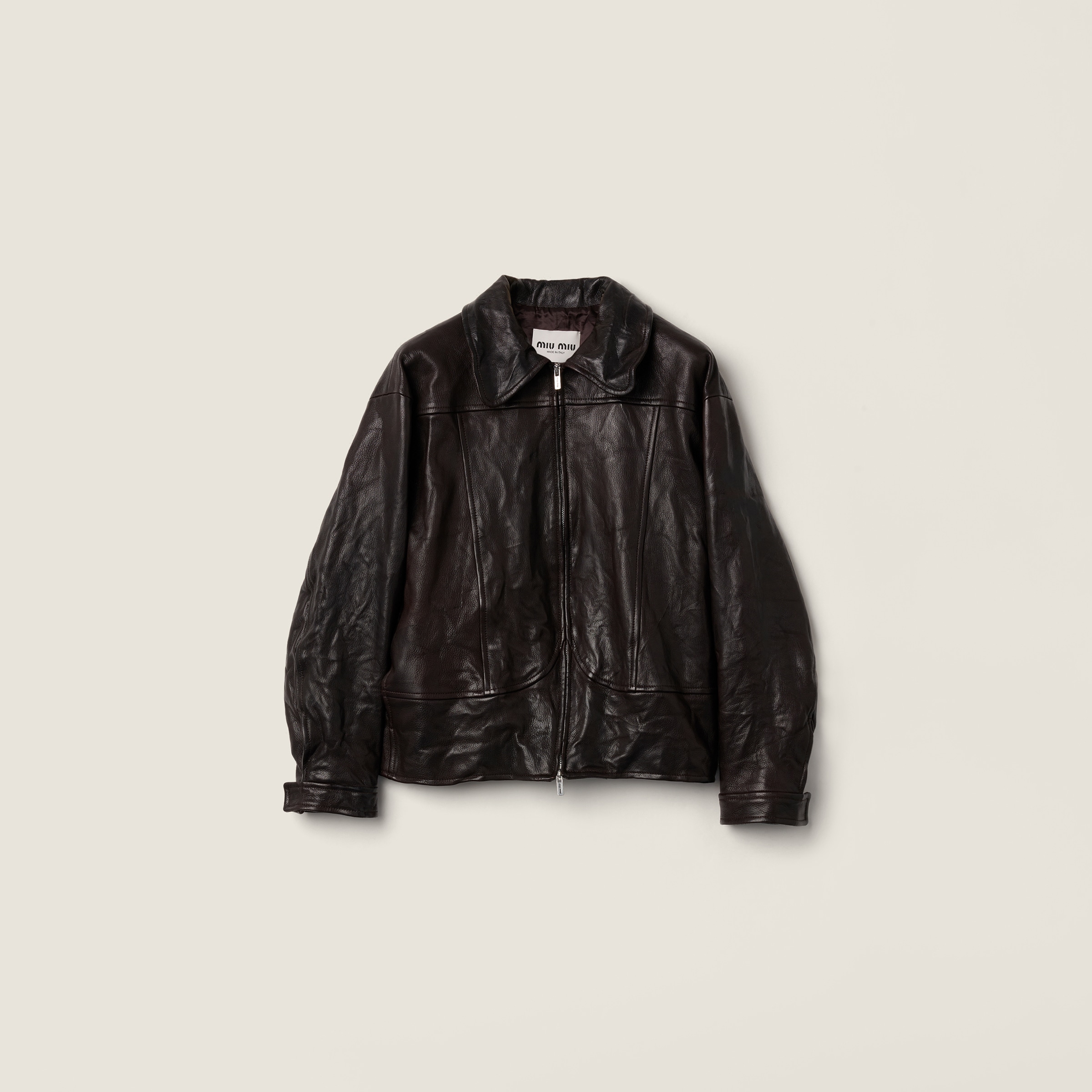 Leather Blouson Jacket