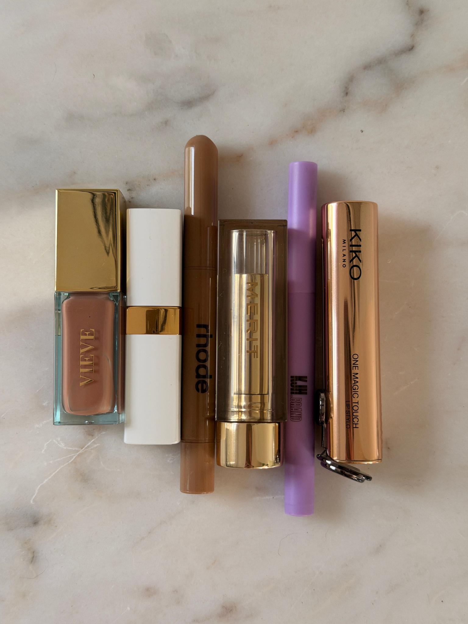 A selection of brown lipsticks