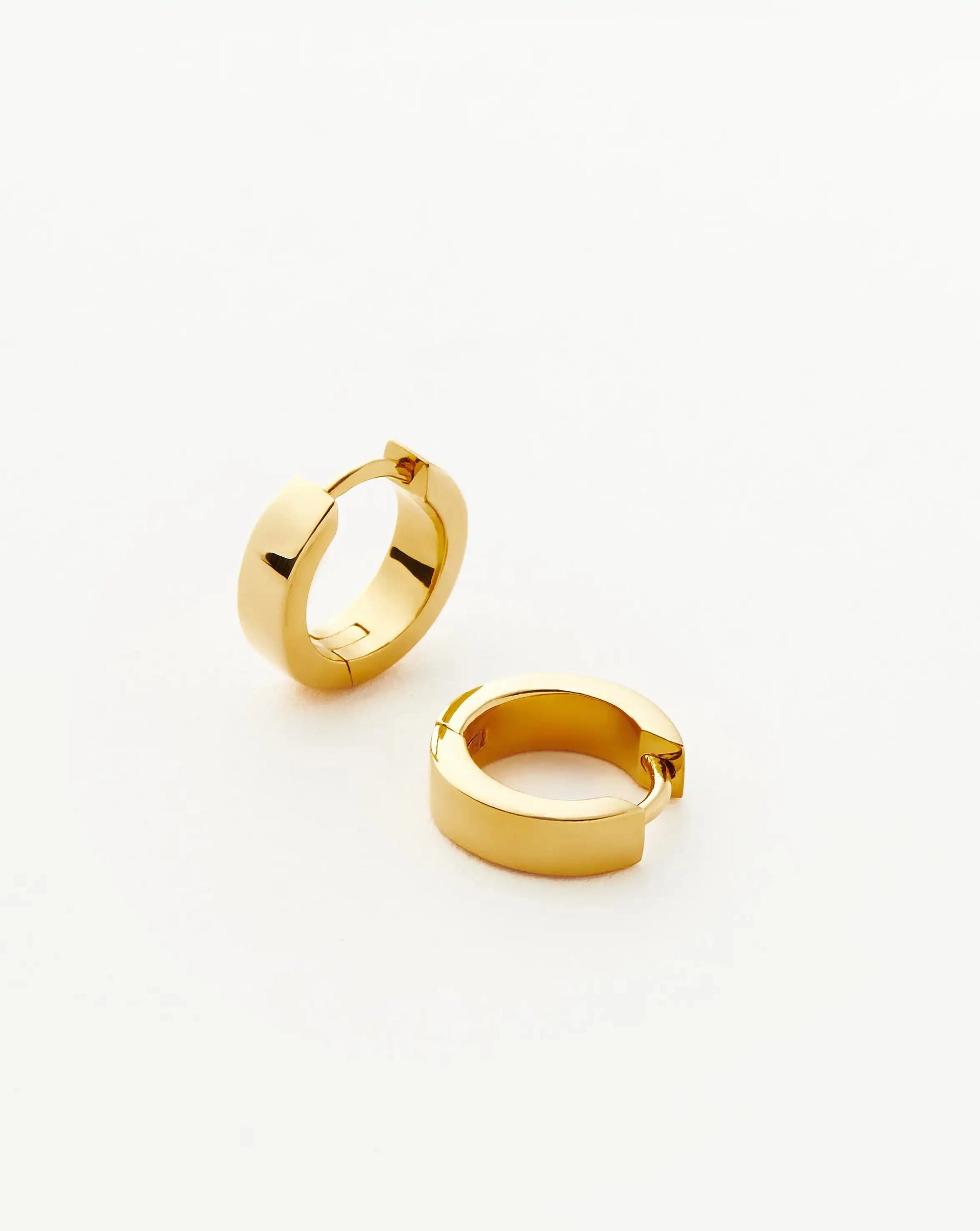 Chubby Tunnel Huggies | 18ct Gold Plated - 18ct Gold Plated