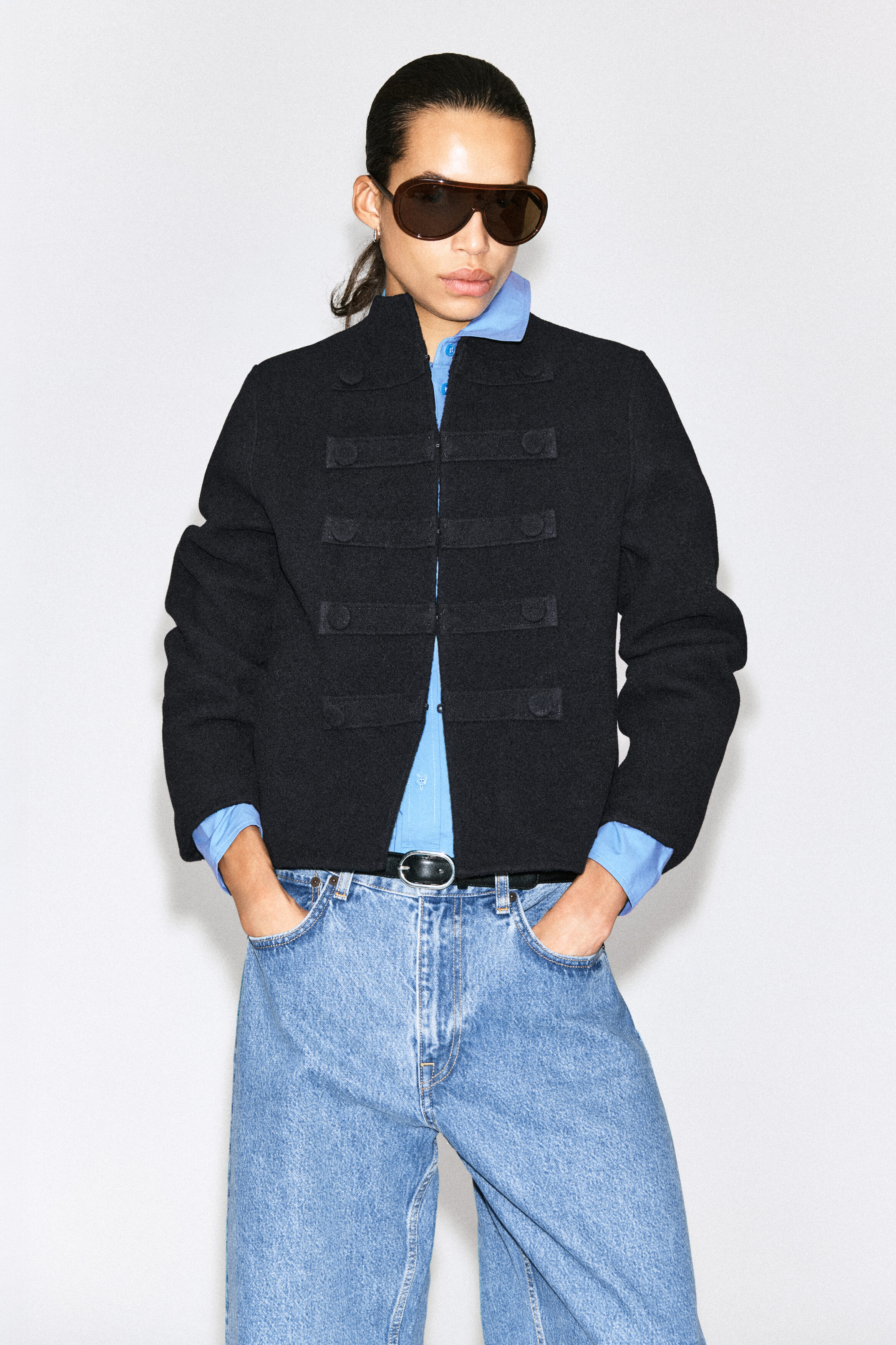 Double-Faced Wool Uniform Jacket