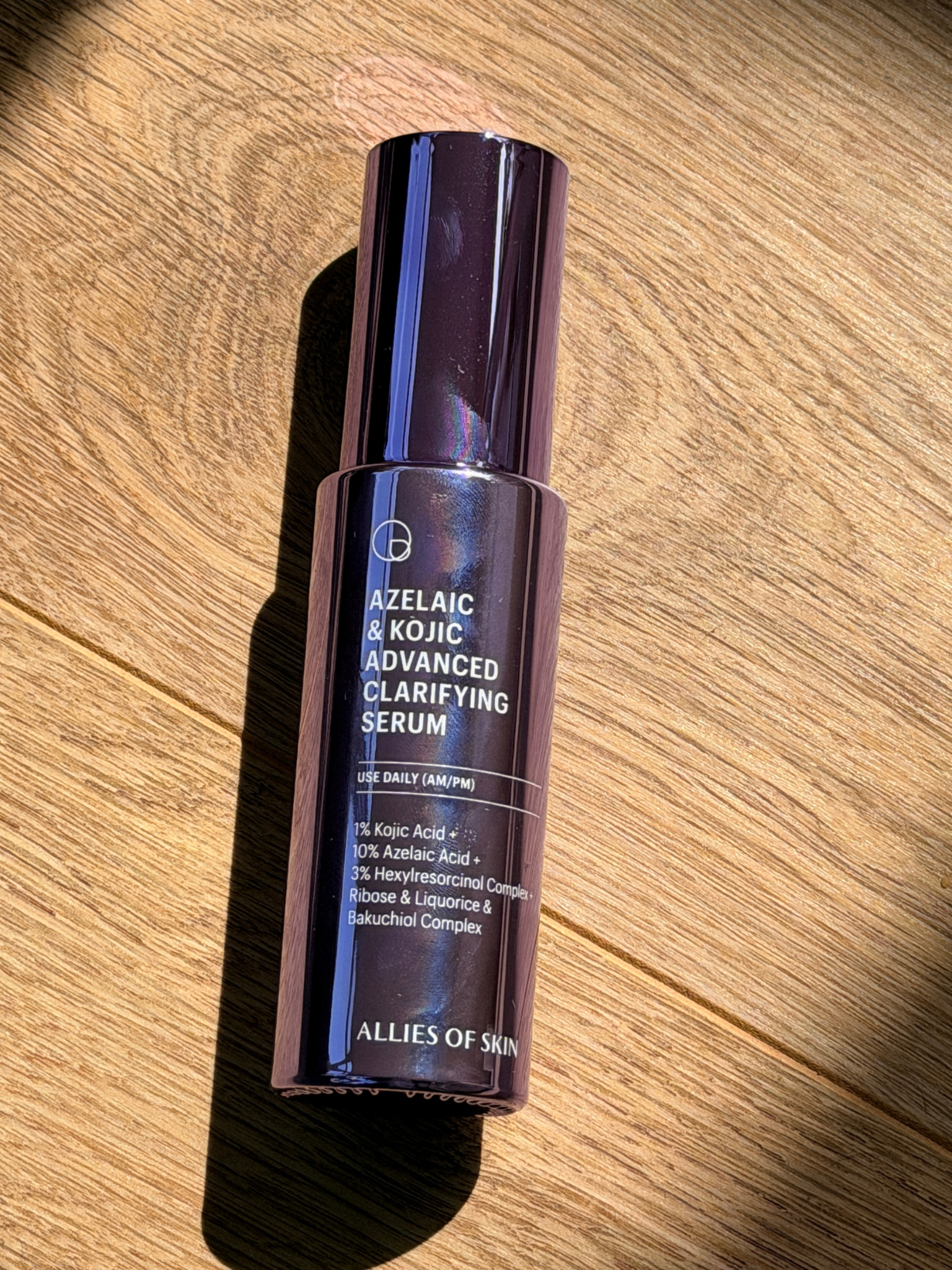 A bottle of Allies of Skin azelaic acid serum
