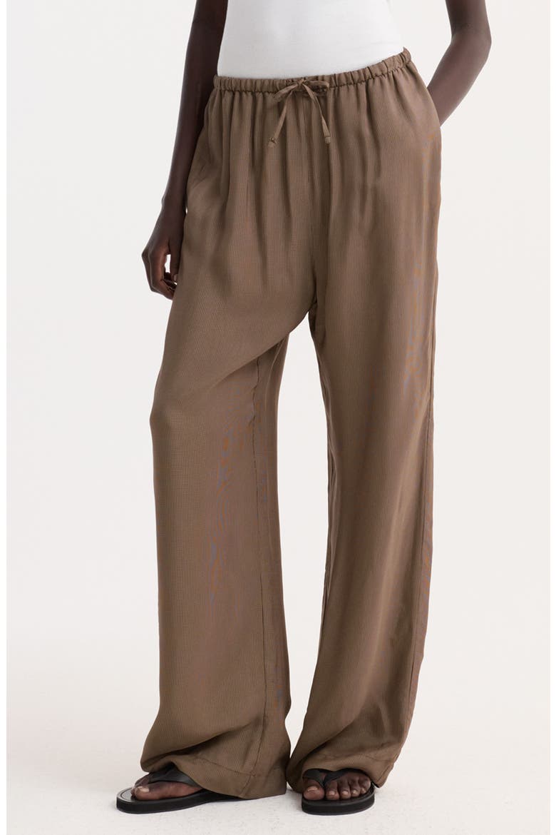 Mini Check Relaxed Drawstring Pants