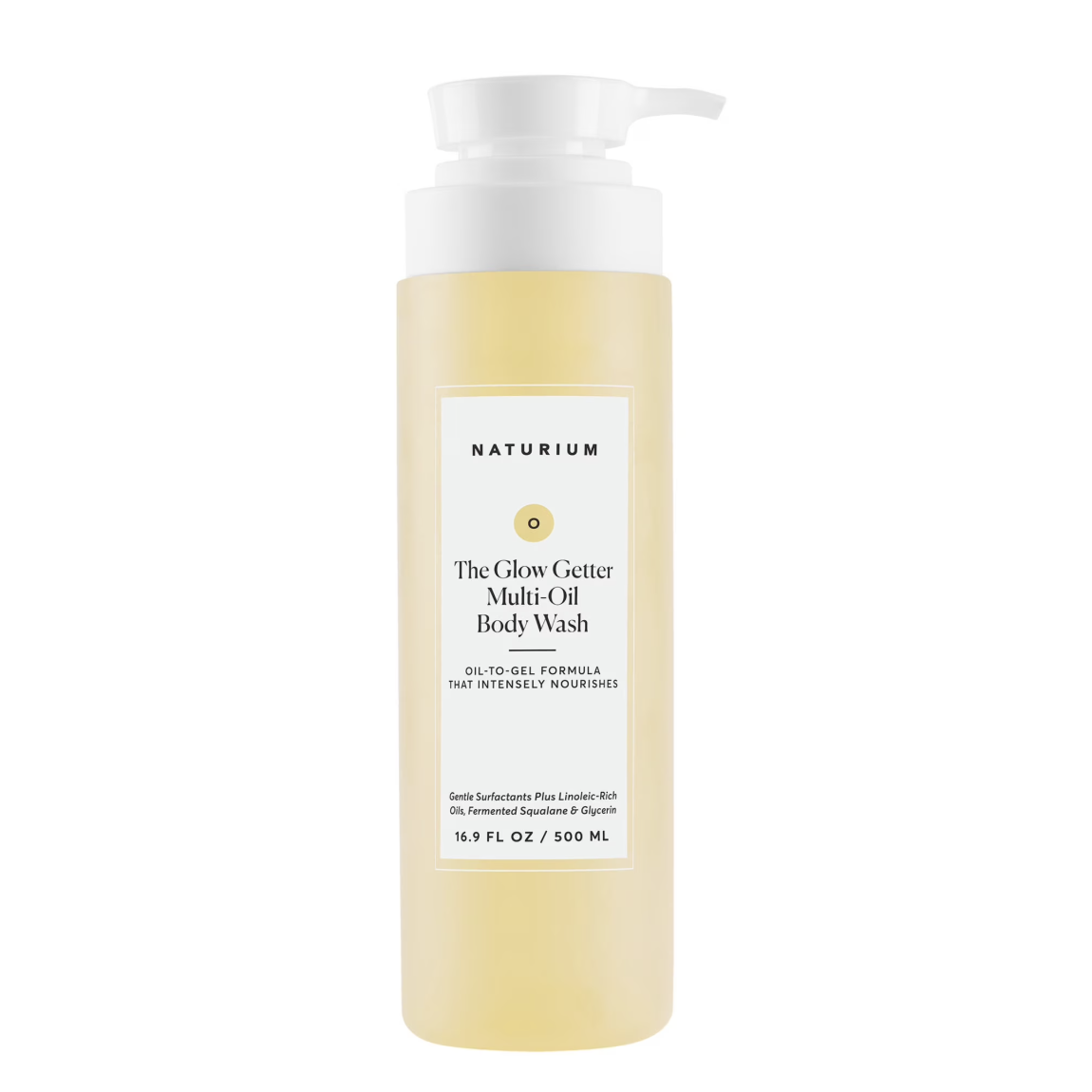 Naturium the Glow Getter Multi-Oil Hydrating Body Wash, Gentle Cleanser, 16.9 Fl Oz