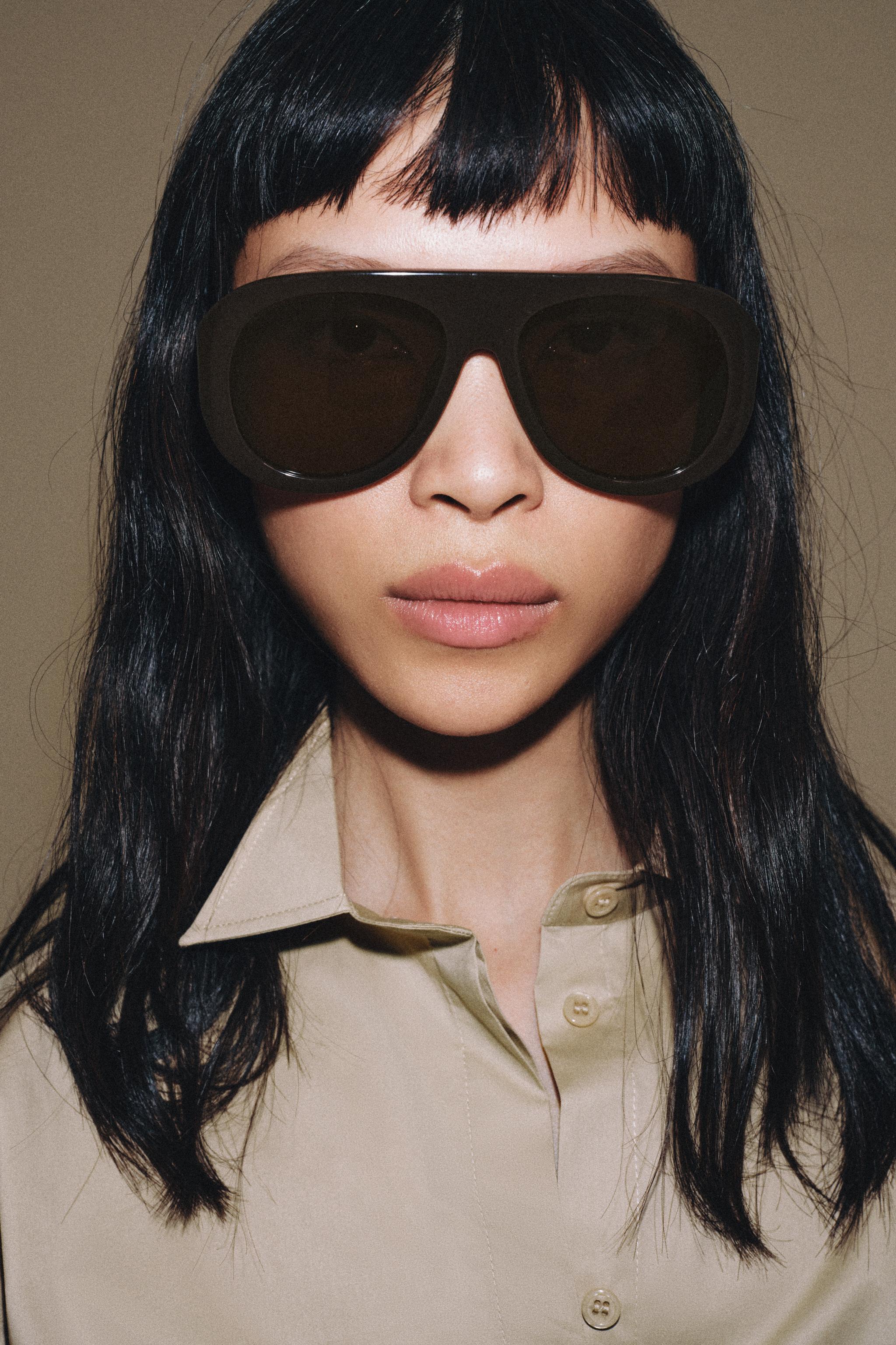 Aviator Sunglasses - Brown - M