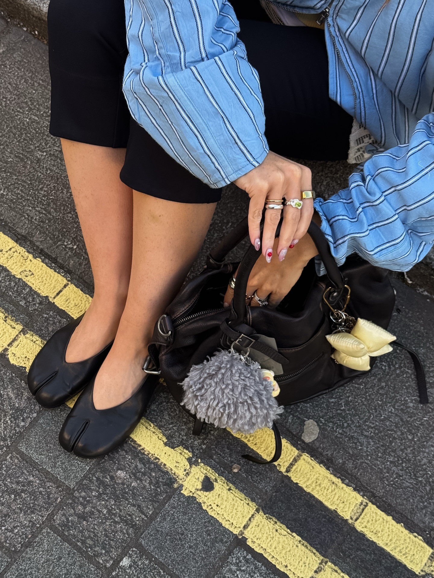 Rebecca wearing Tabi ballet flats