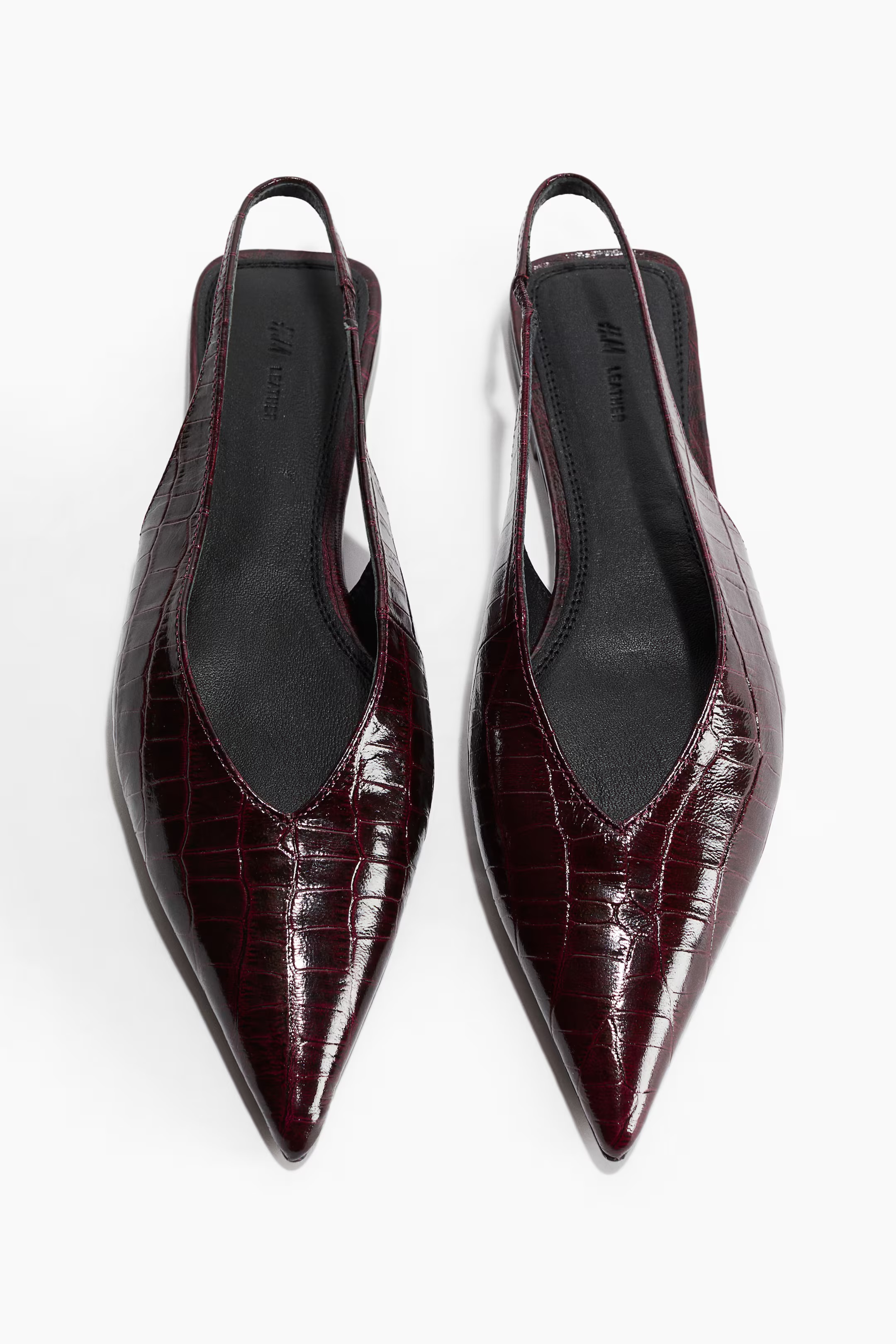 H&M, Leather Slingbacks
