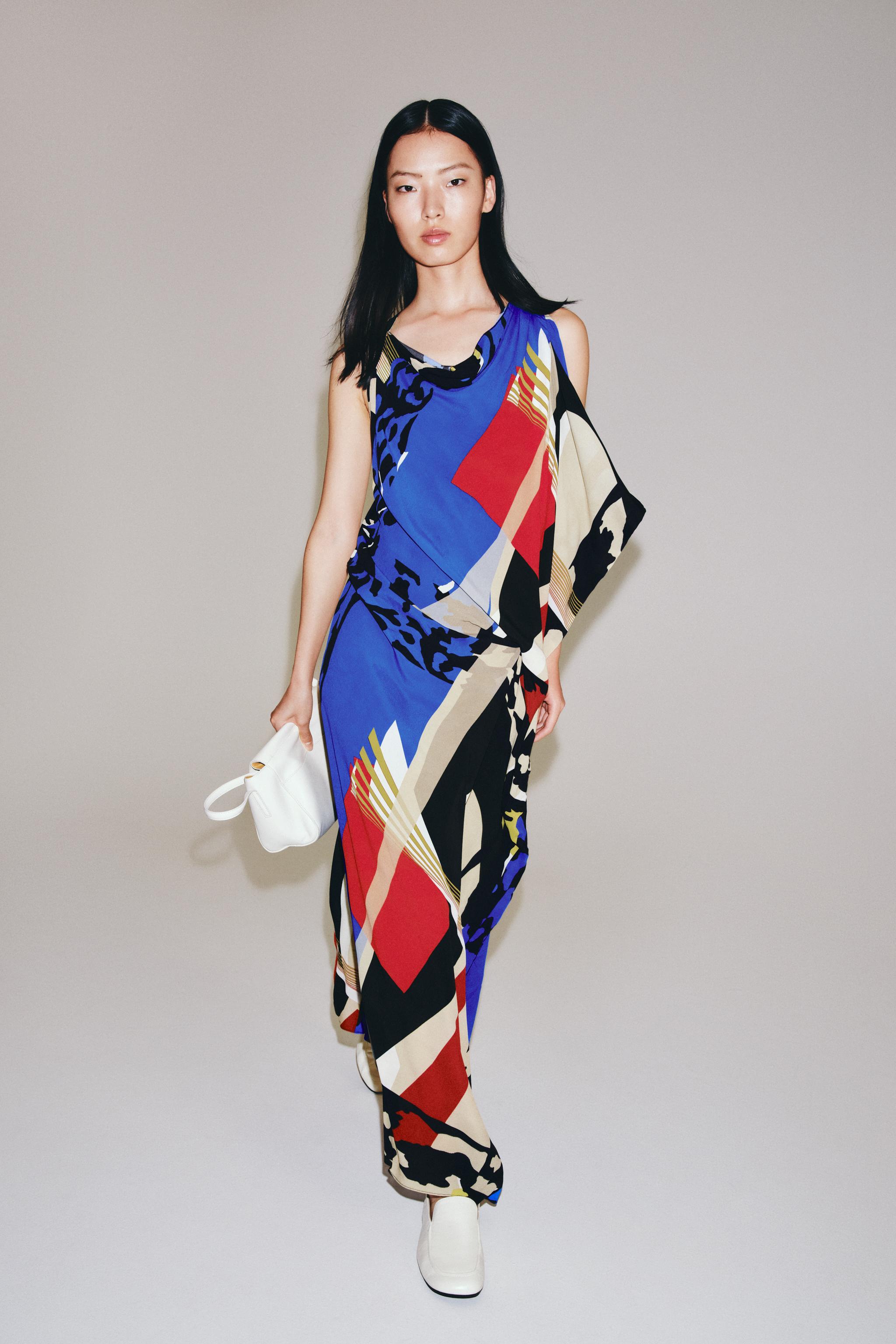 Zw Collection Printed Midi Dress - Multicolored - Xs