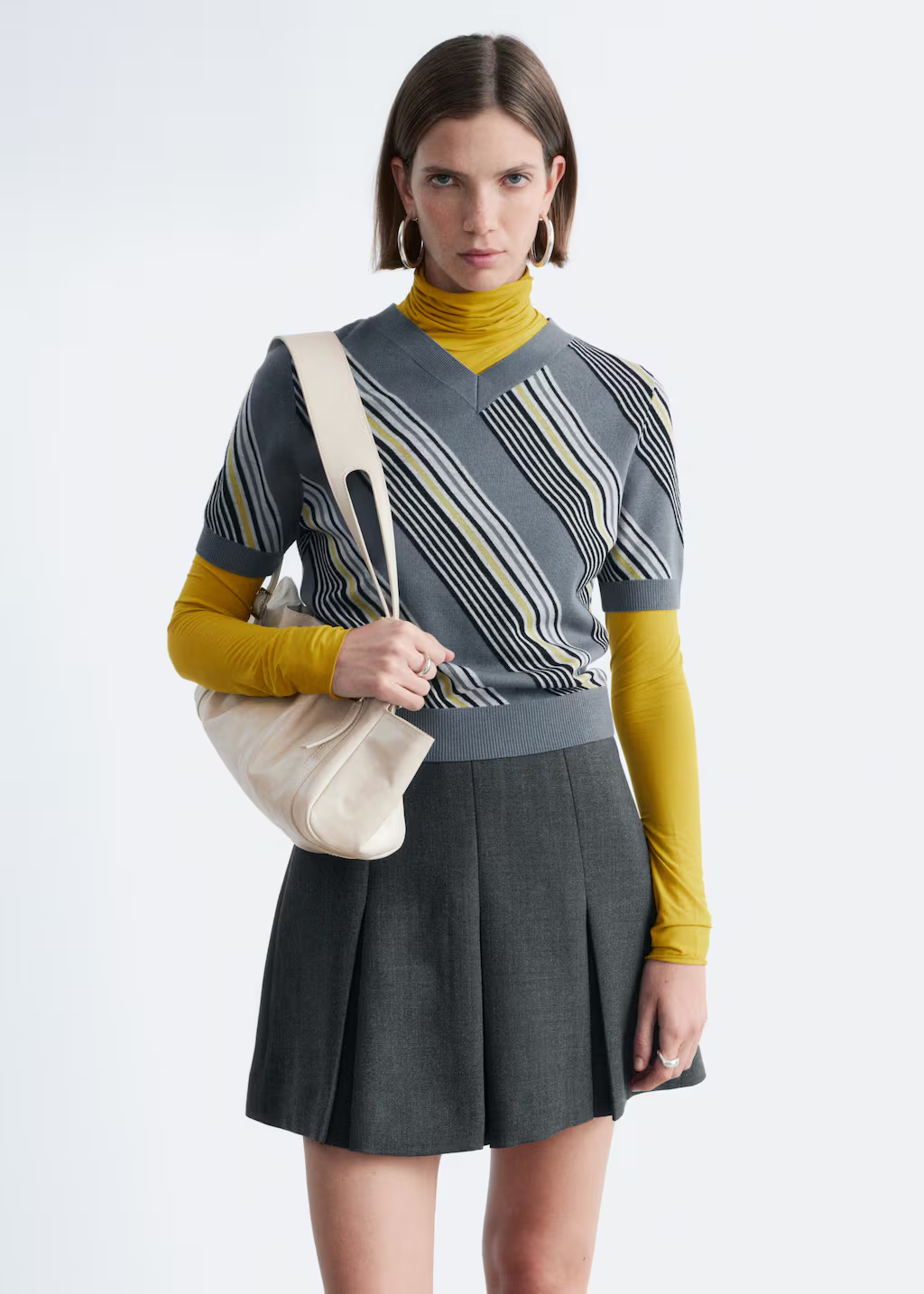 & Other Stories, Pleated Wool Mini Skirt